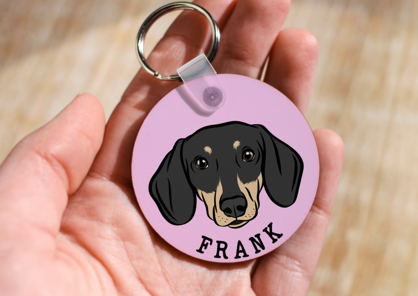Personalised Dachshund Keyring