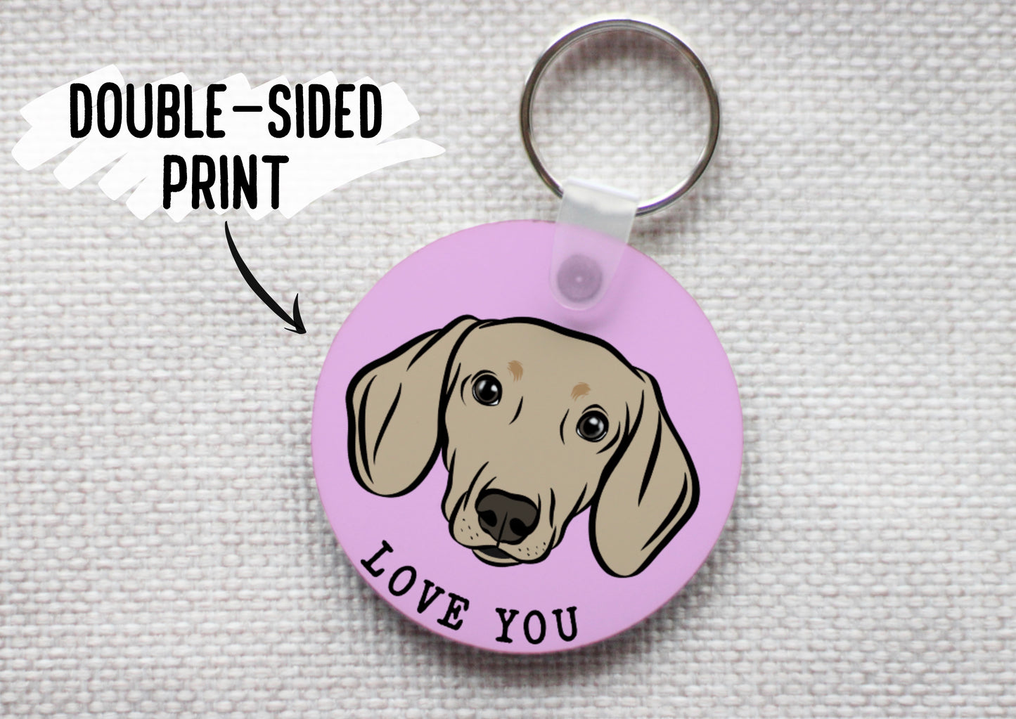Personalised Dachshund Keyring