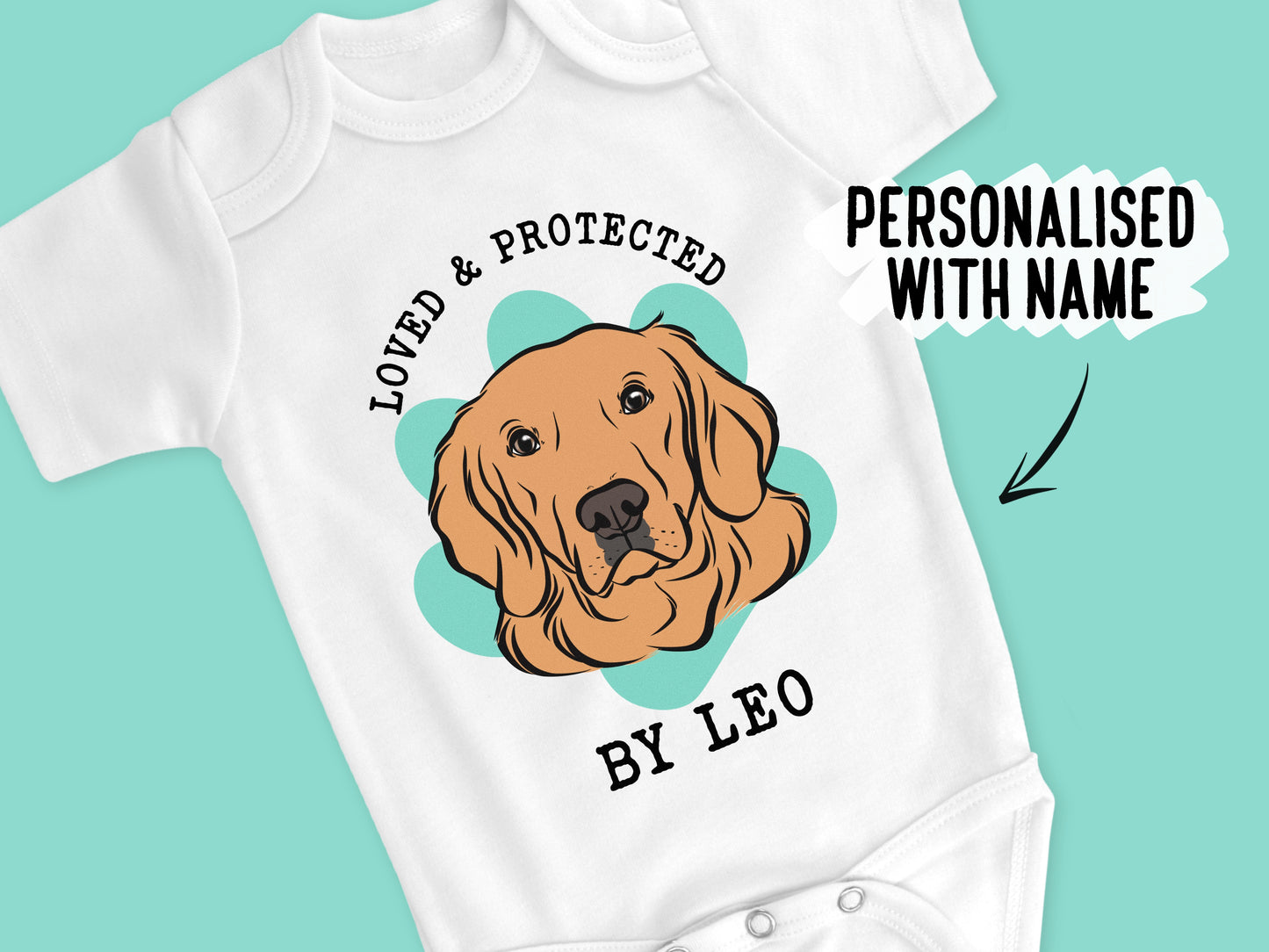 Golden Retriever Baby Onesie