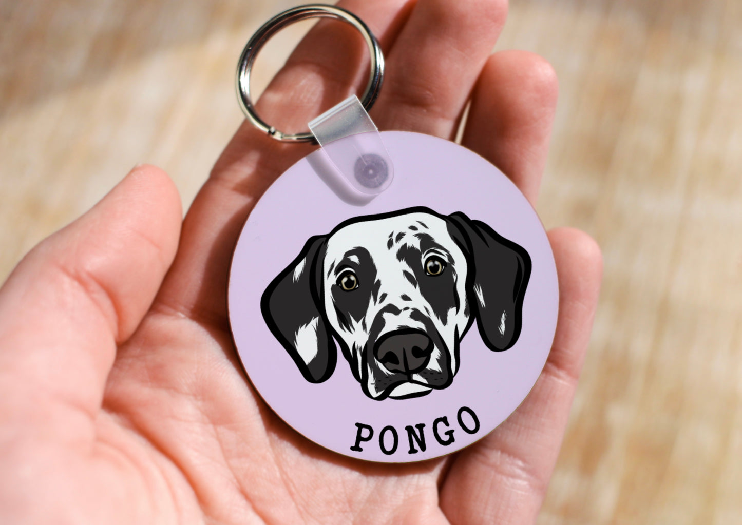 Personalised Dalmatian Keyring
