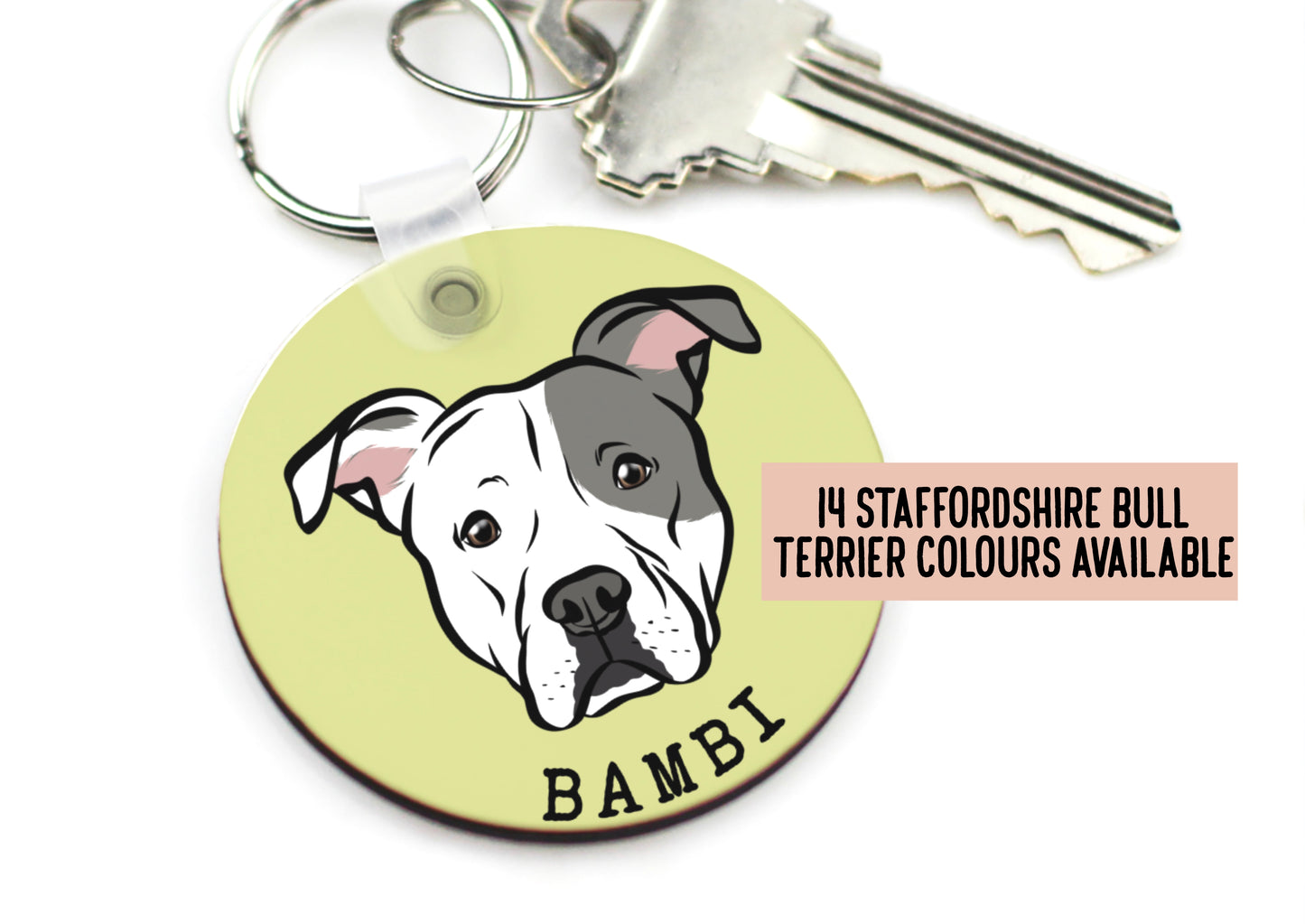 Staffordshire Bull Terrier Keyring
