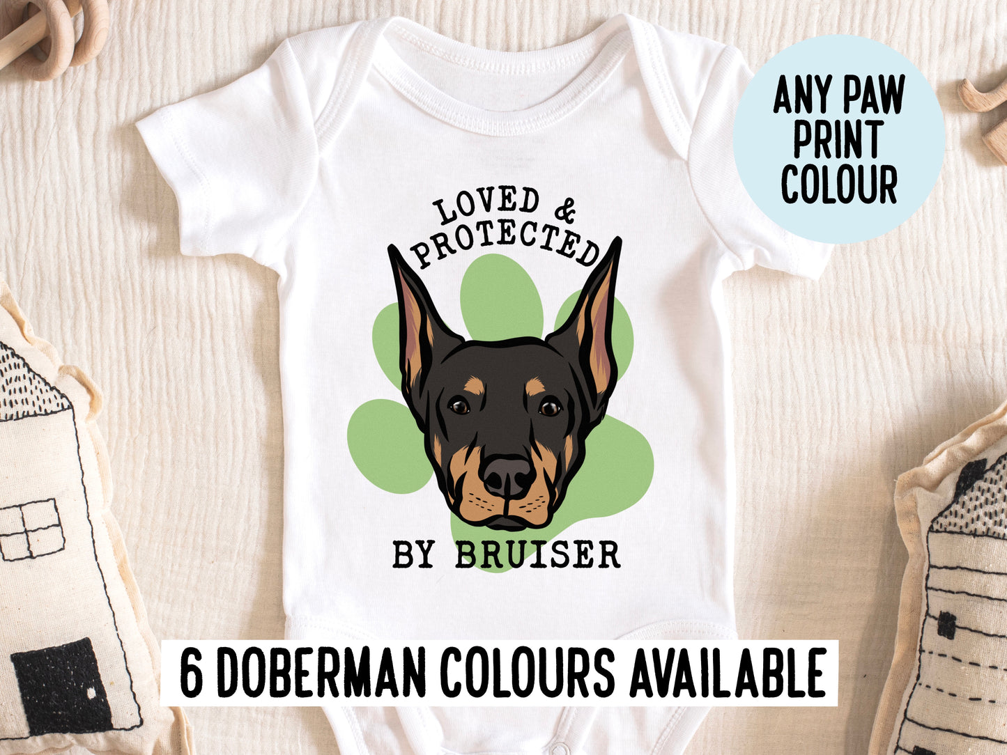 Doberman Baby Onesie