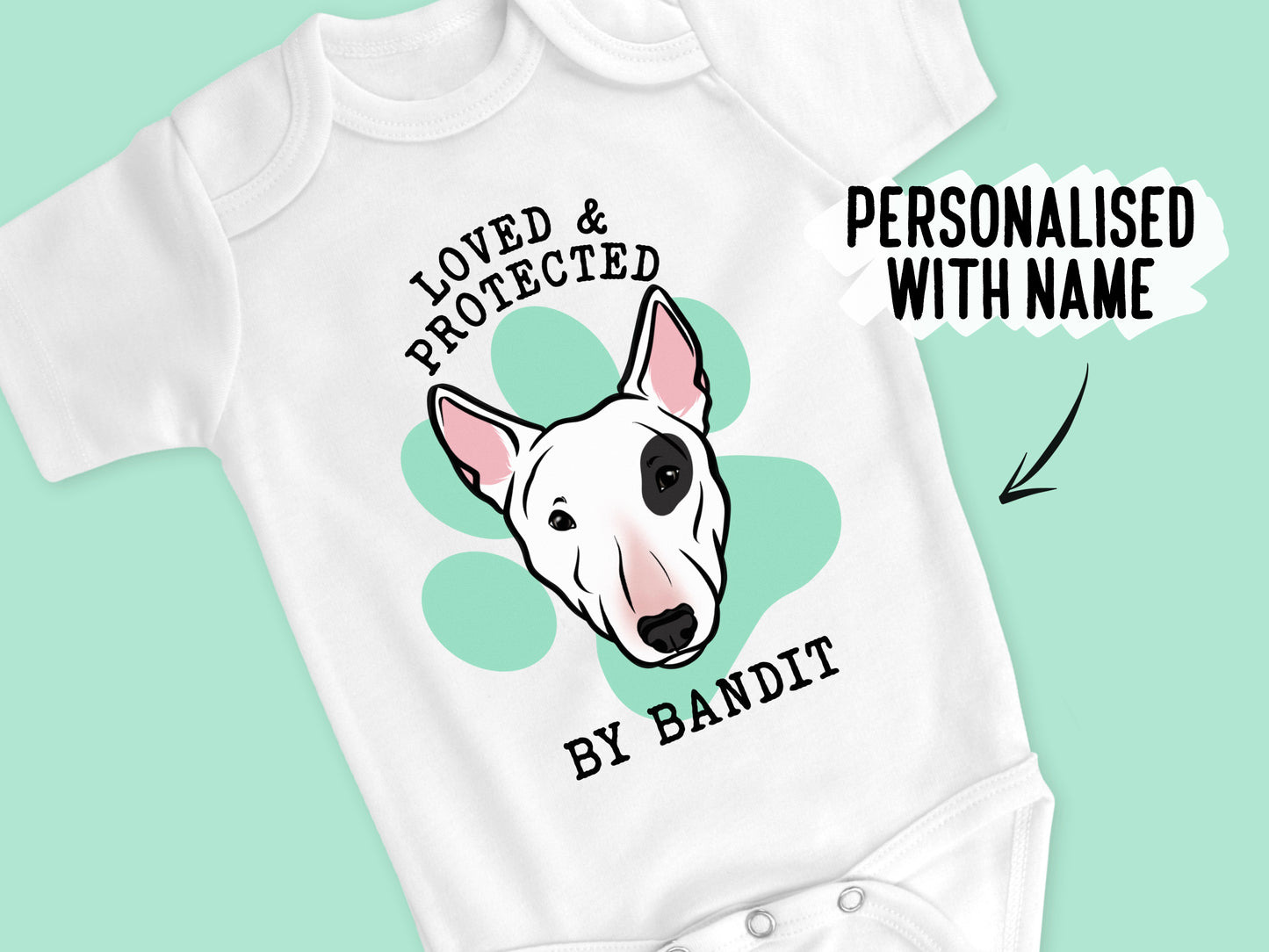 Bull Terrier Baby Onesie