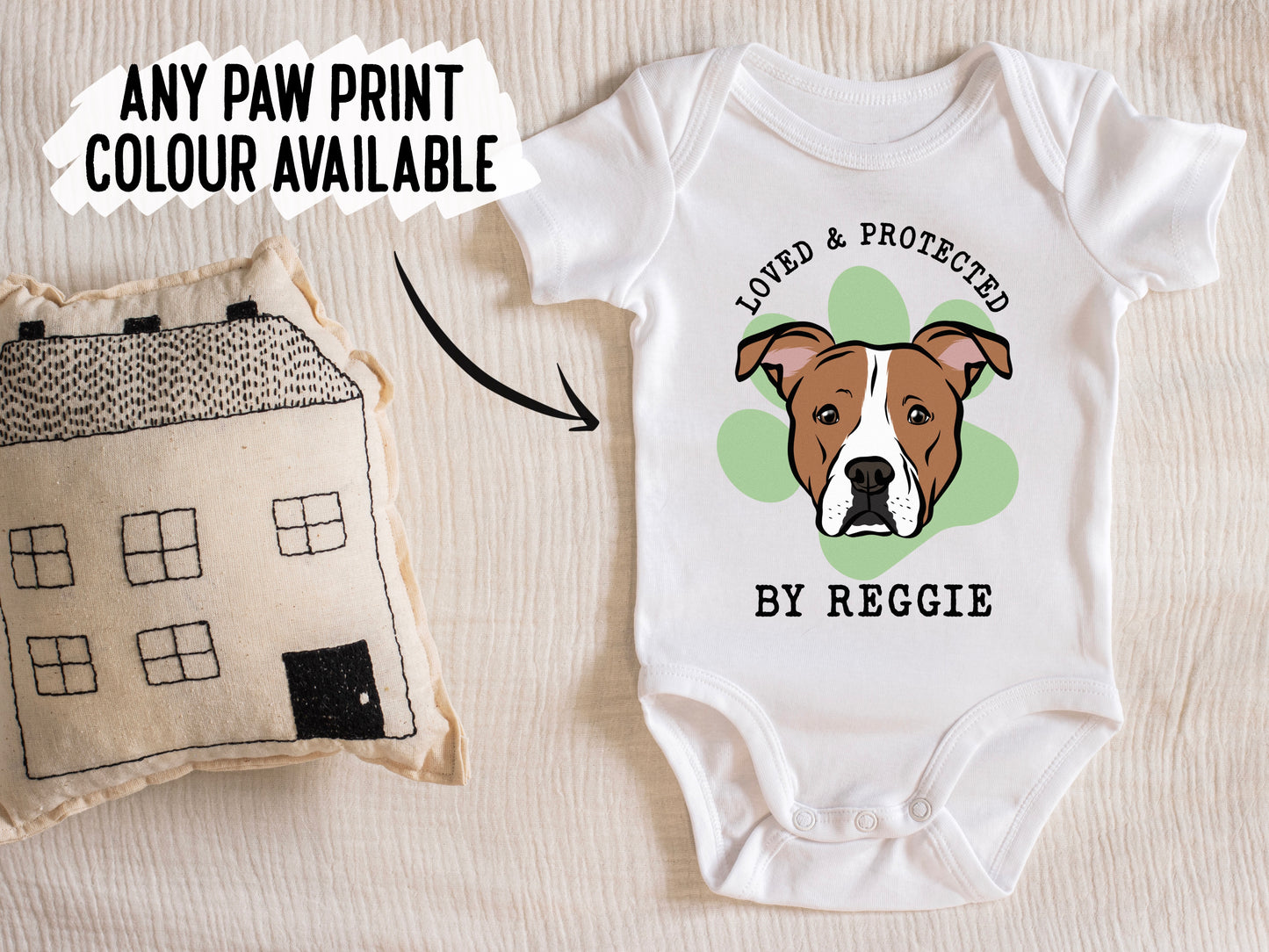 Staffordshire Bull Terrier Baby Onesie