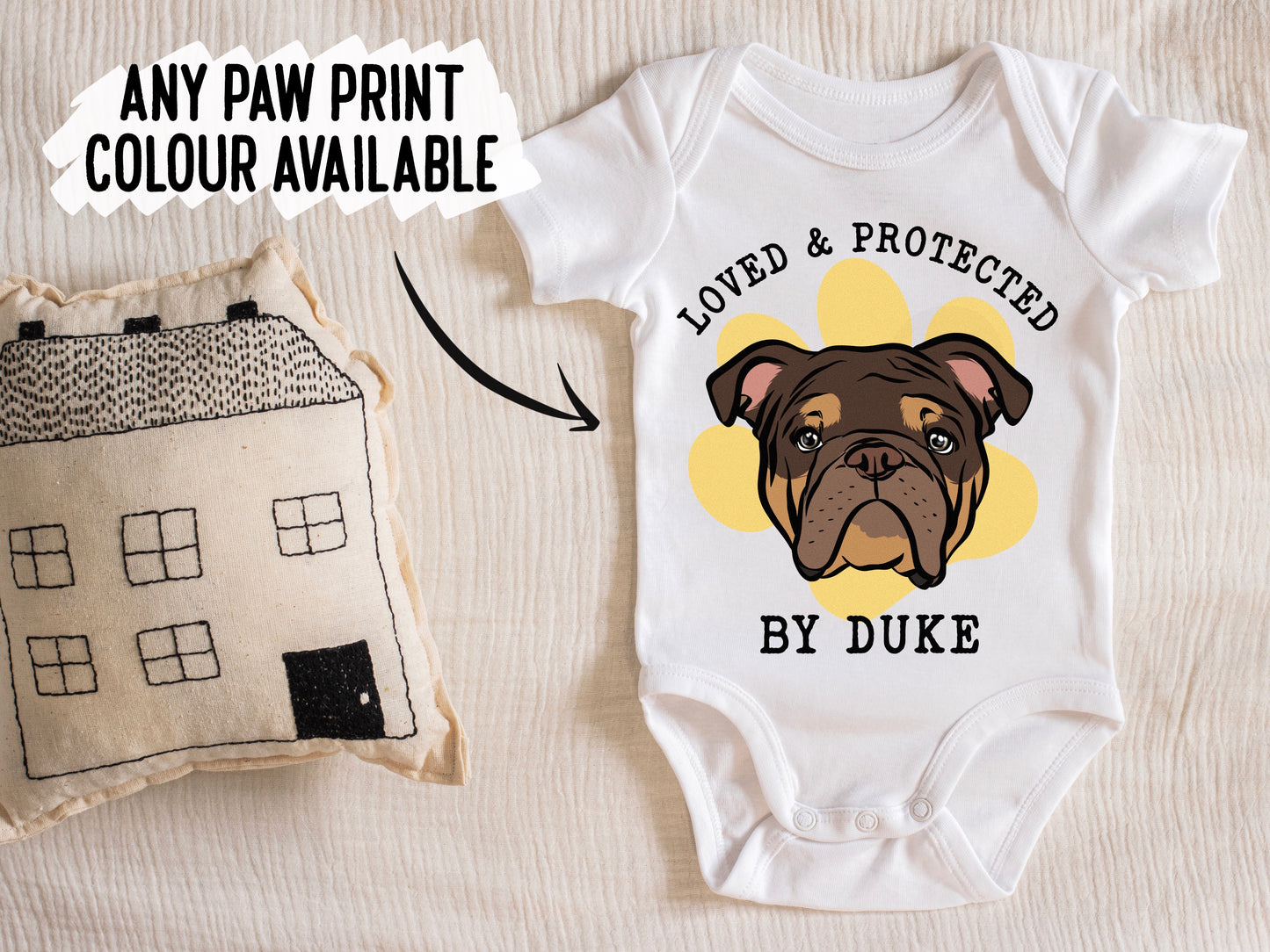 English Bulldog Baby Onesie