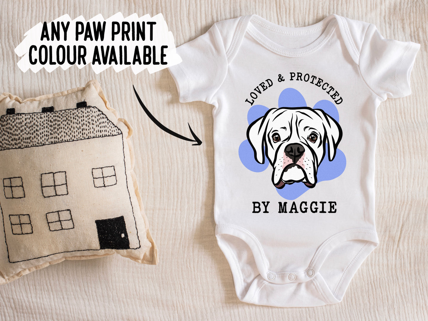Boxer Dog Baby Onesie
