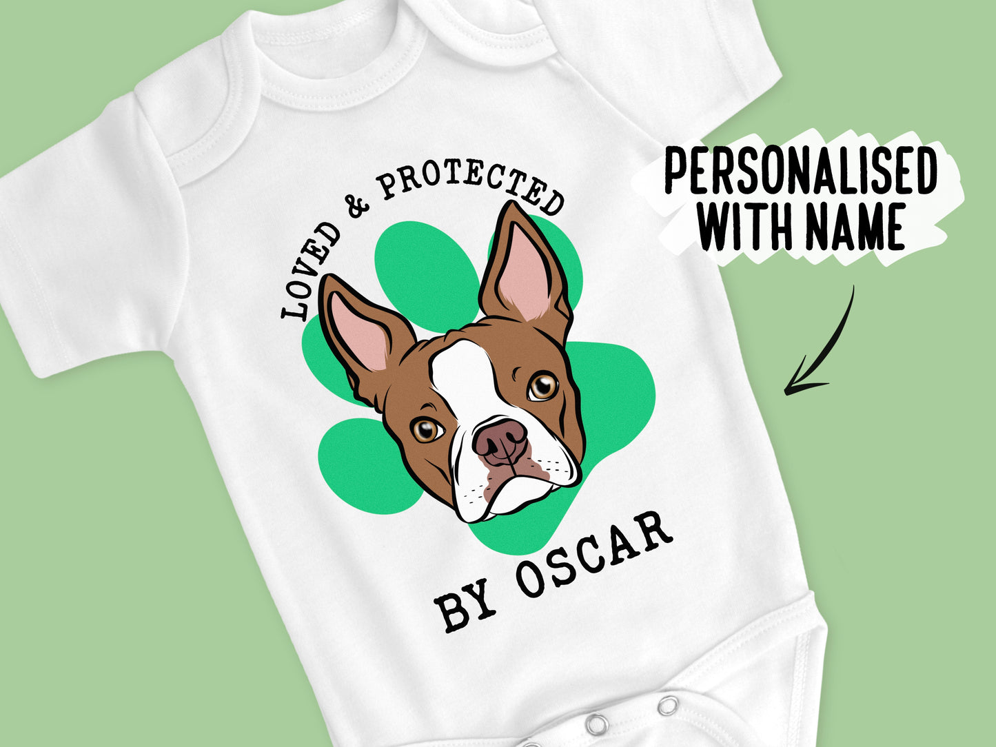 Boston Terrier Baby Onesie