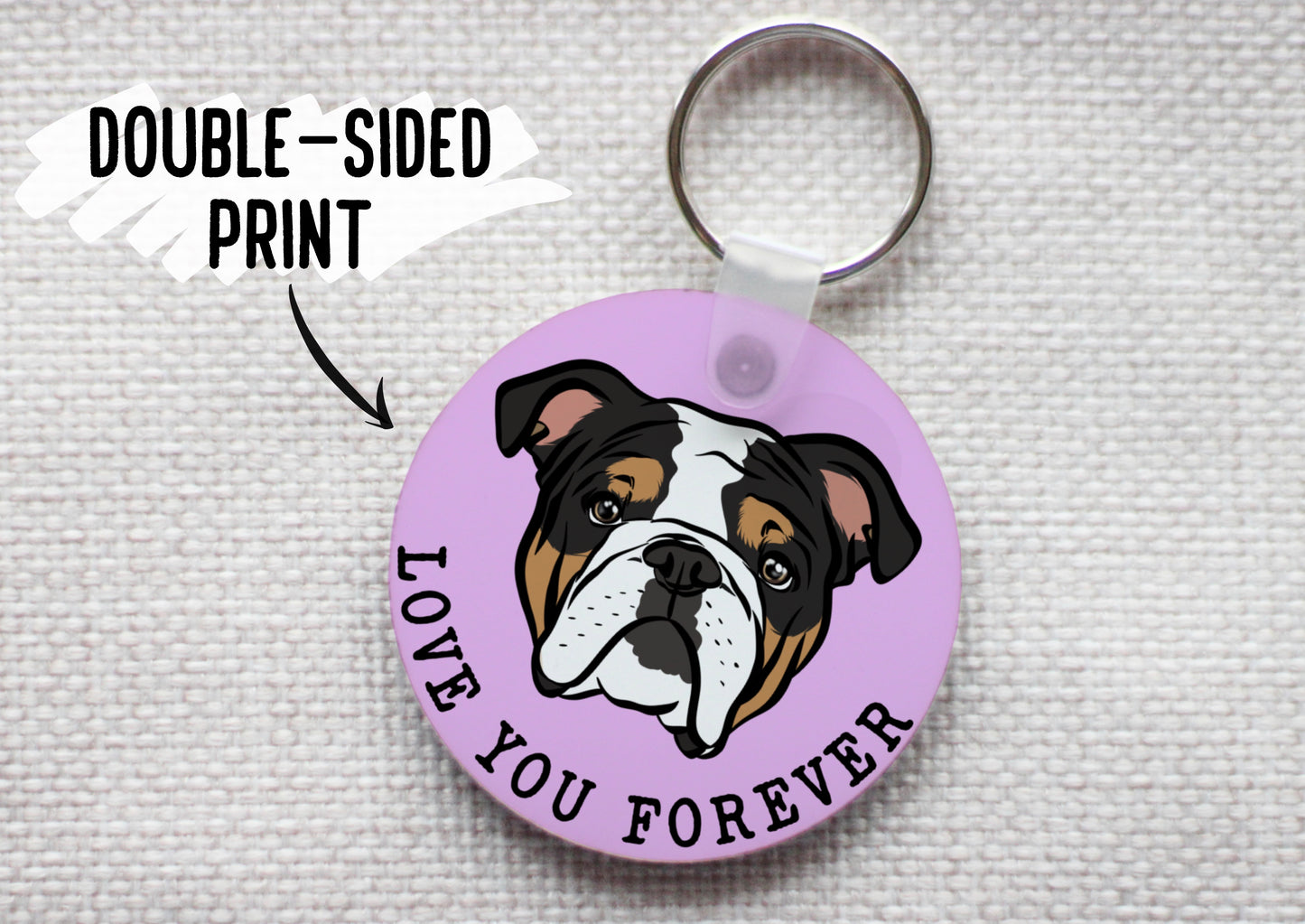 English Bulldog Keyring