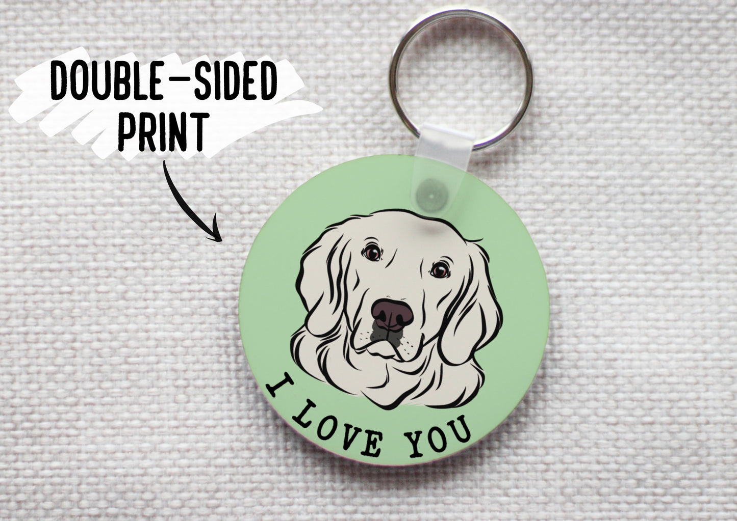 Golden Retriever Keyring