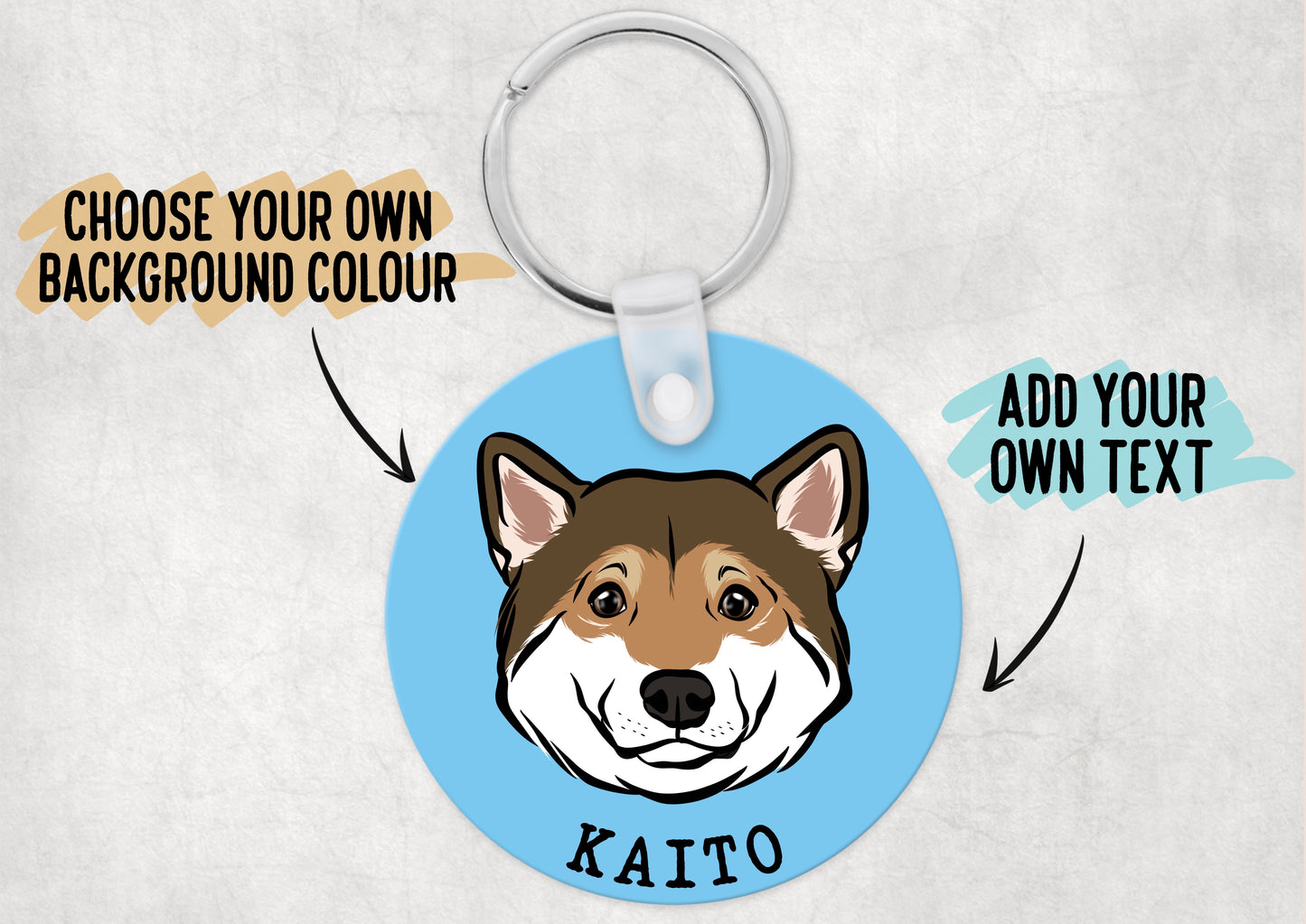Personalised Shiba Inu Keyring
