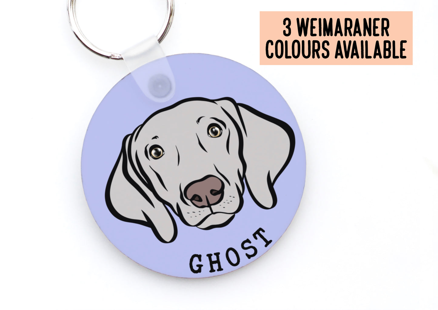 Personalised Weimaraner Keyring