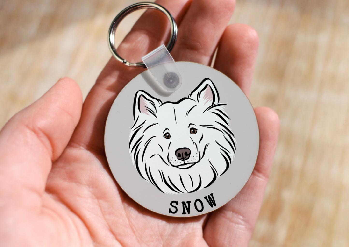 Personalised Samoyed Keyring