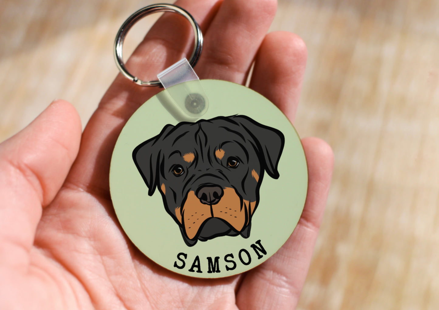 Personalised Rottweiler Keyring