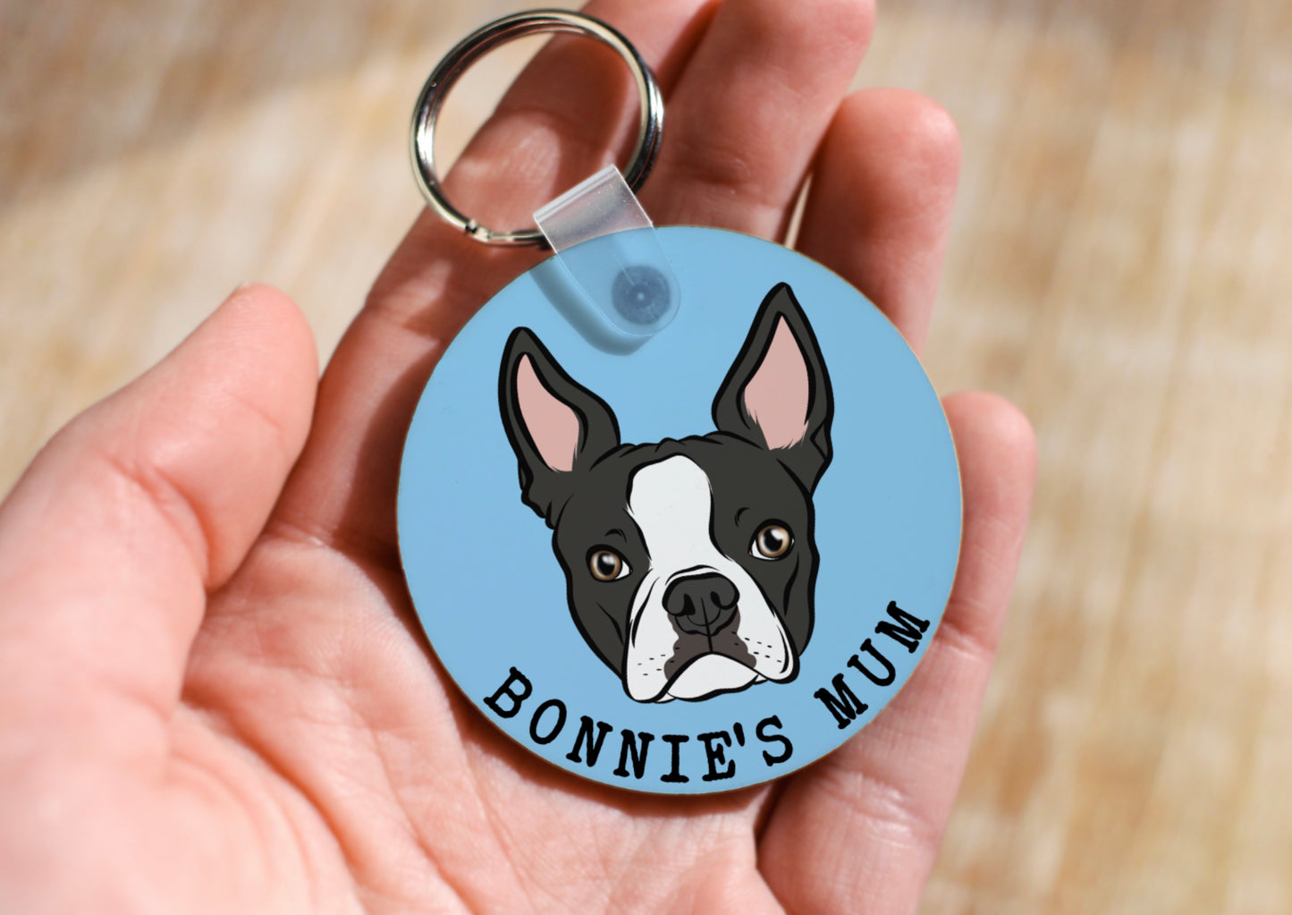Boston Terrier Keyring