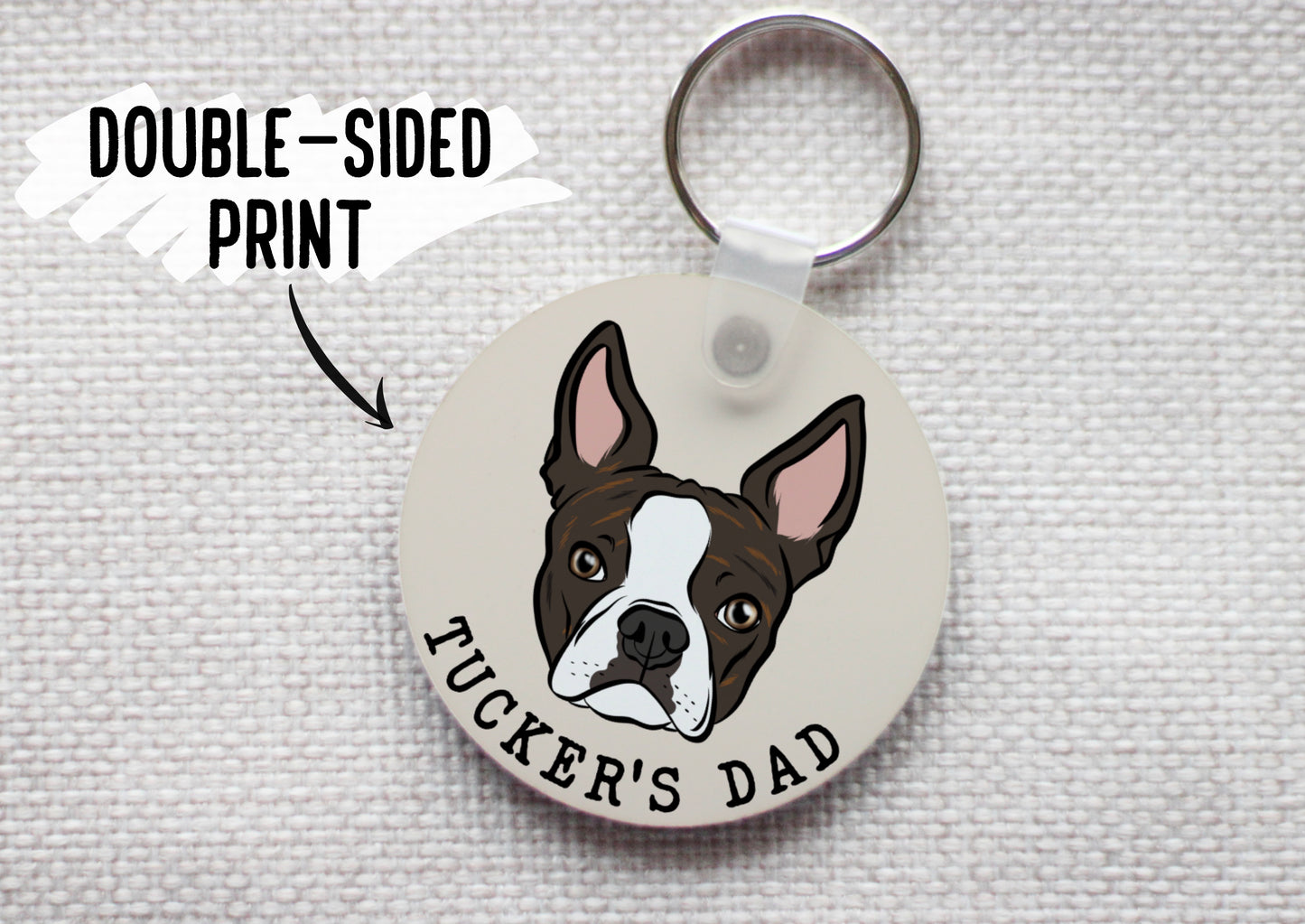 Boston Terrier Keyring