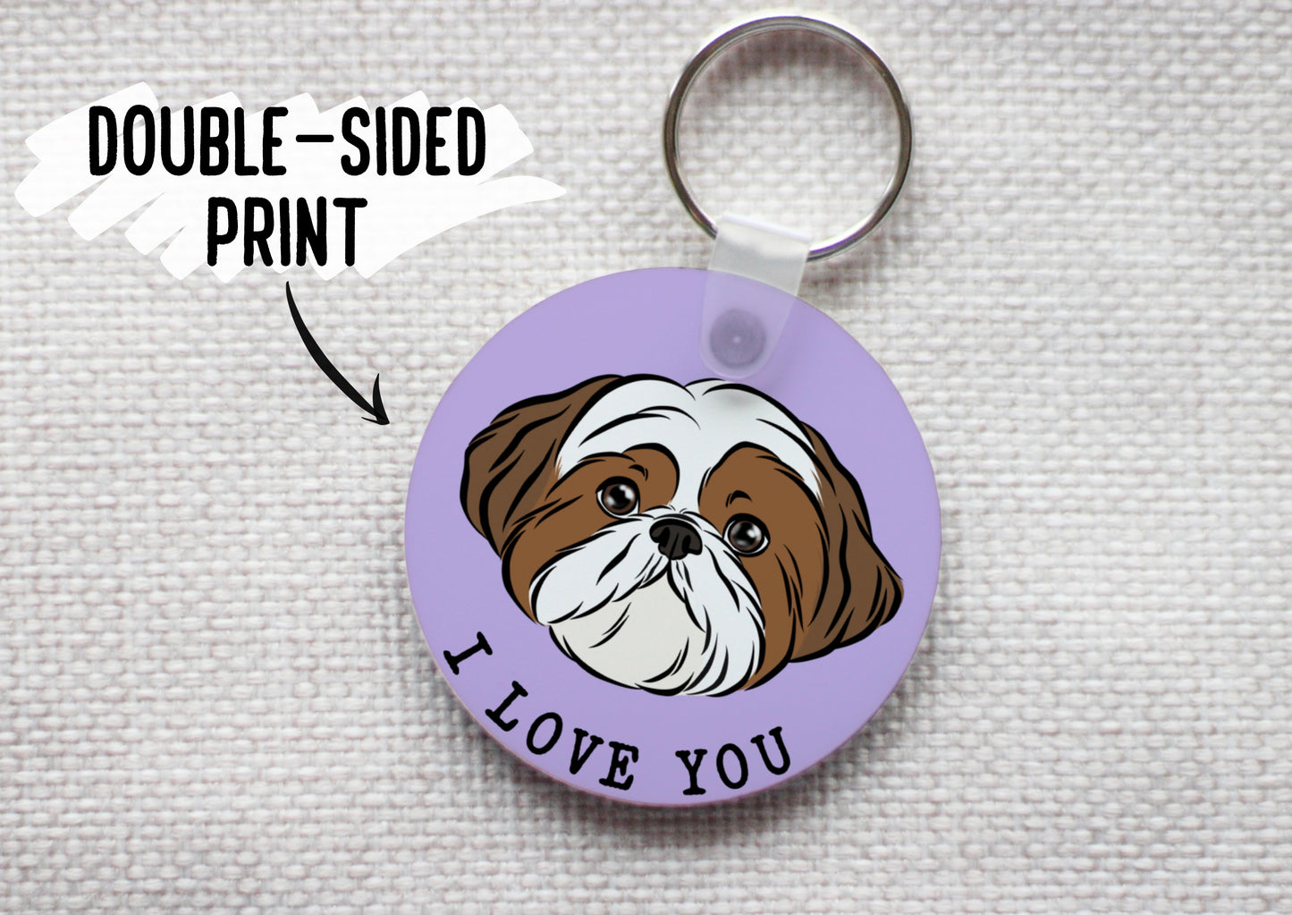 Personalised Shih Tzu Keyring