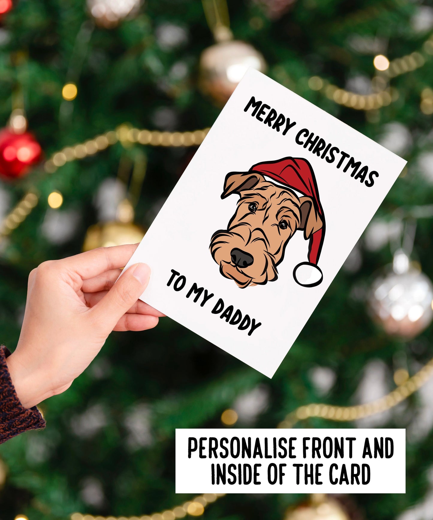 Airedale Terrier Christmas Card