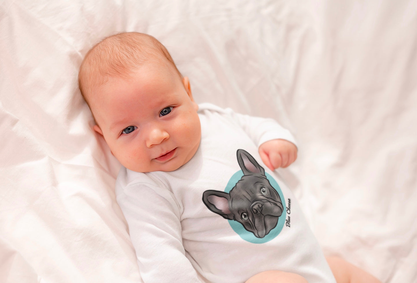 Long Sleeve Baby Onesie (White)