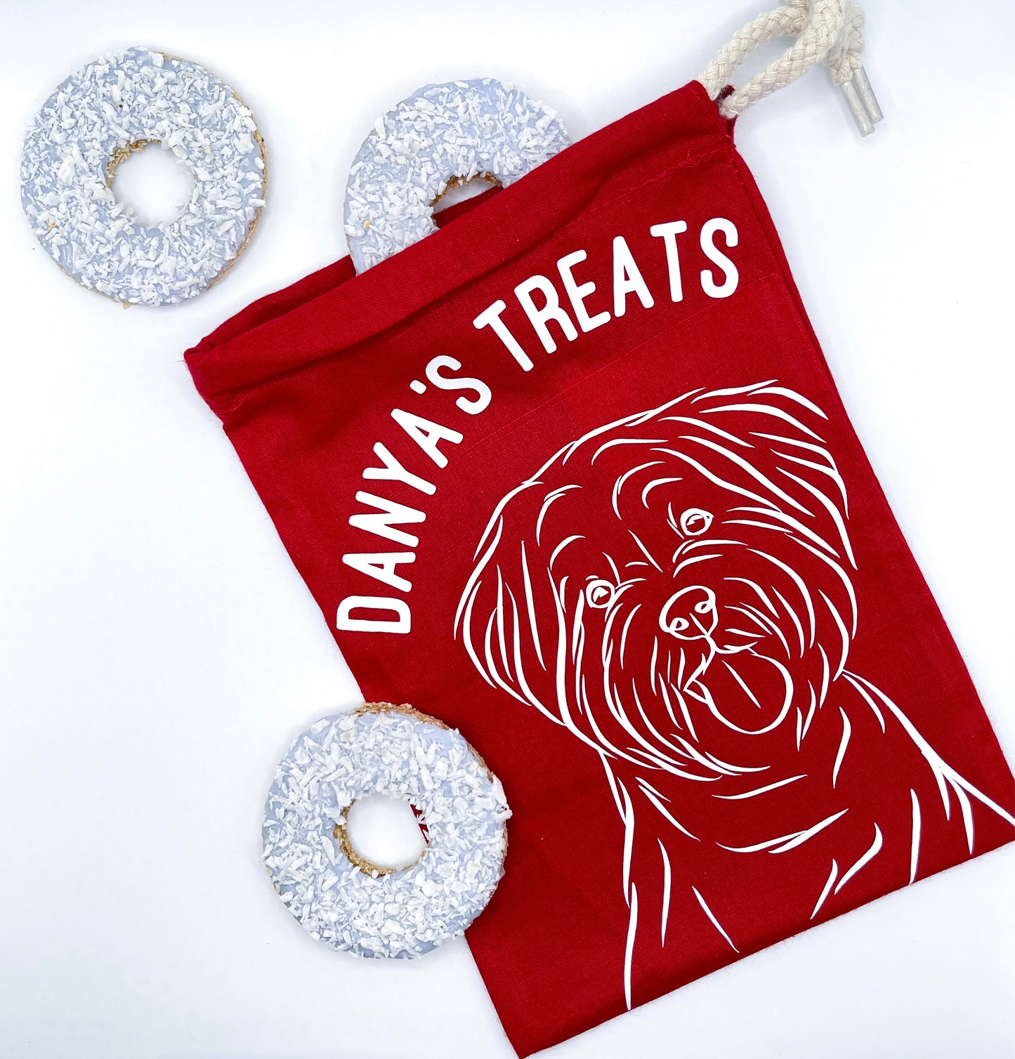 Pet Portrait Treat Bag (Red)