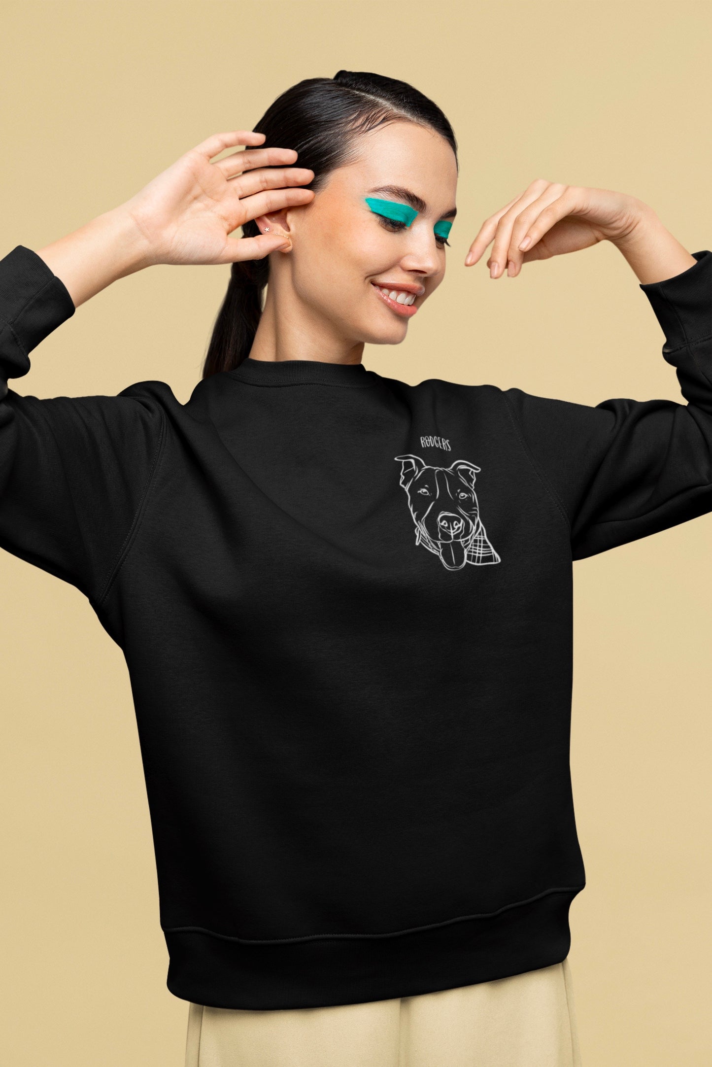 Outline Pet Portrait Sweatshirt (Black)
