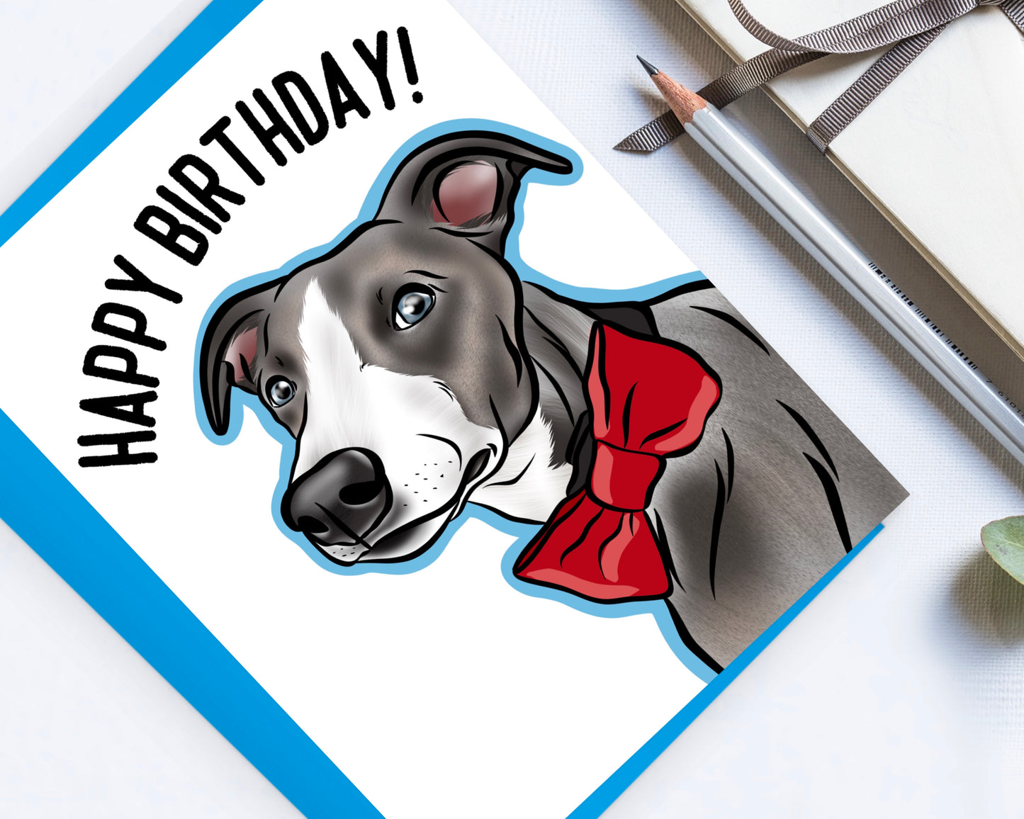 Whippet Birthday Card