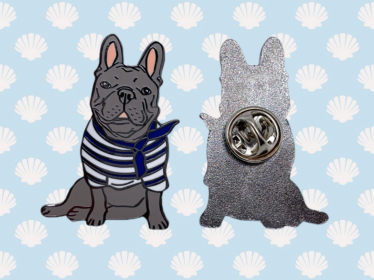 'Frenchie Riviera' Enamel Pin