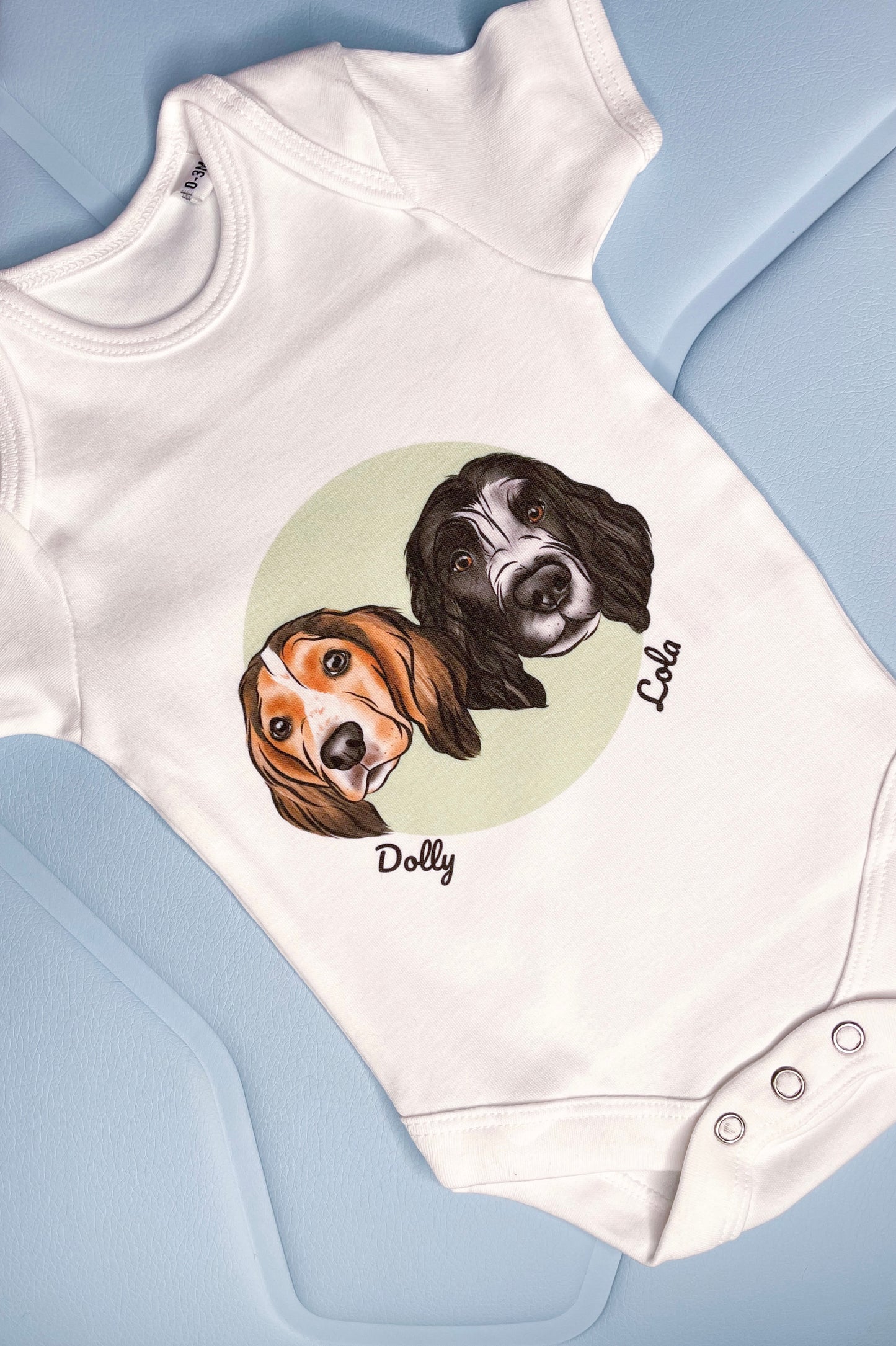 Pet Portrait Baby Onesie (White)