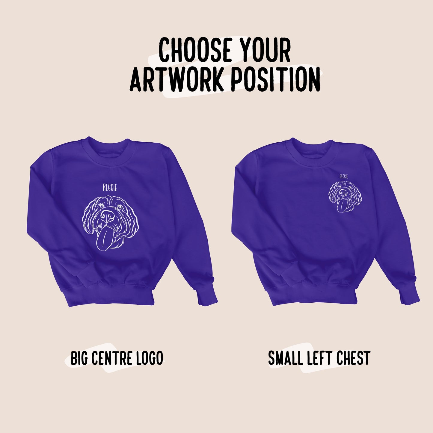 Outline Pet Portrait Sweatshirt (Purple)
