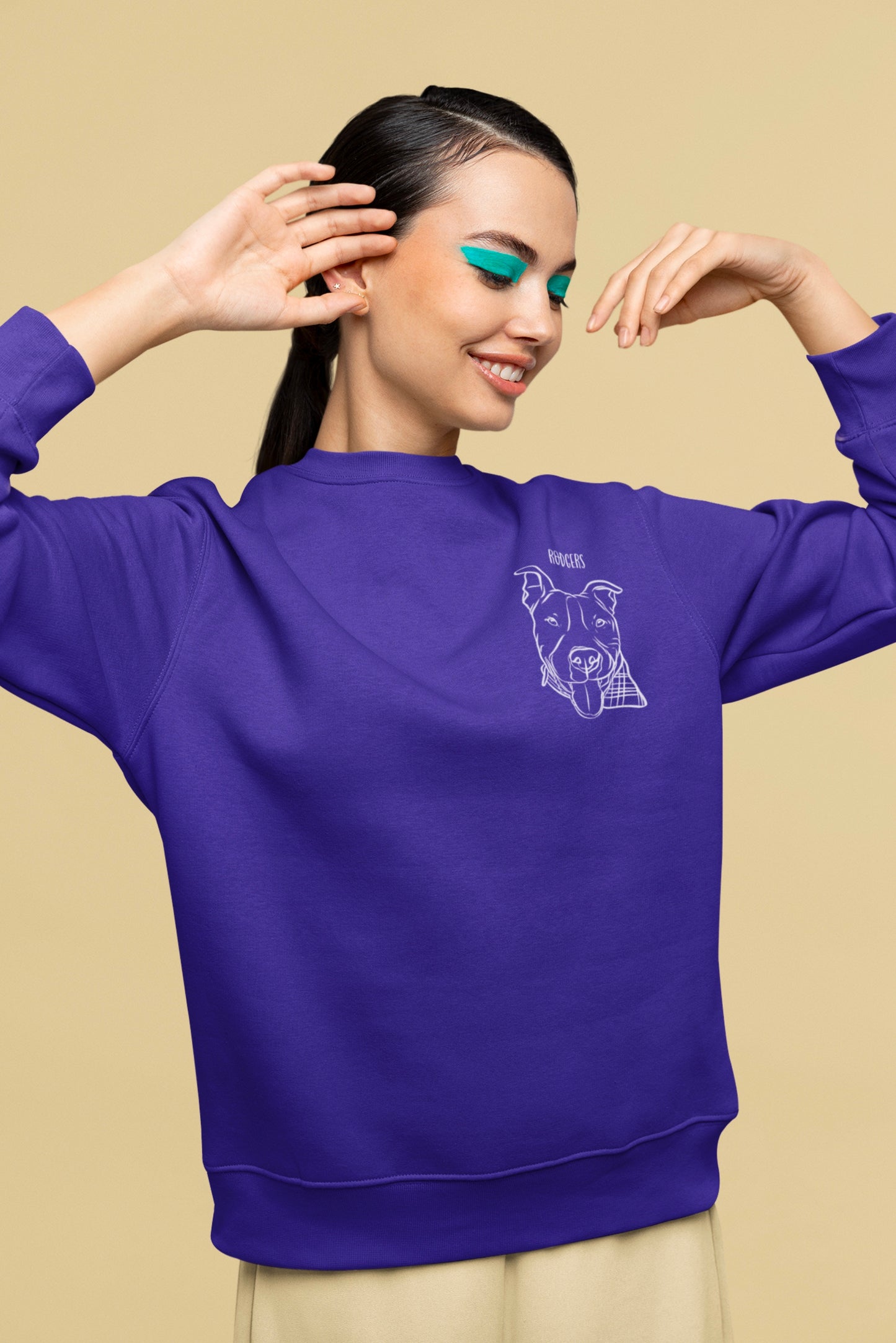 Outline Pet Portrait Sweatshirt (Purple)