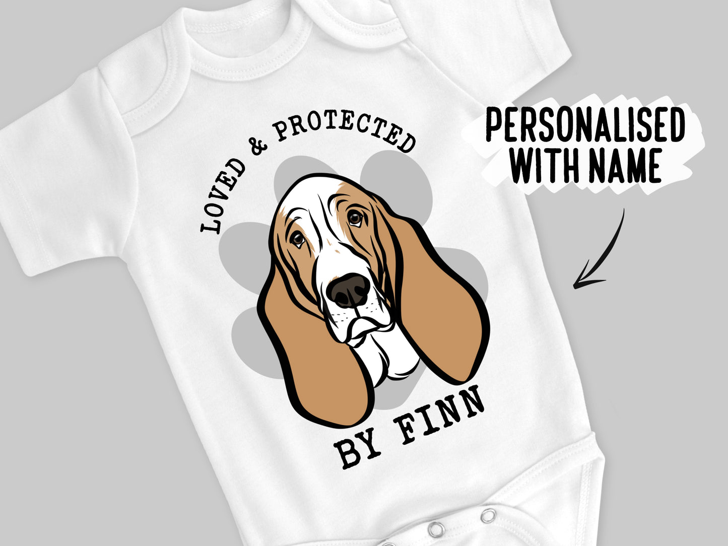 Basset Hound Baby Onesie