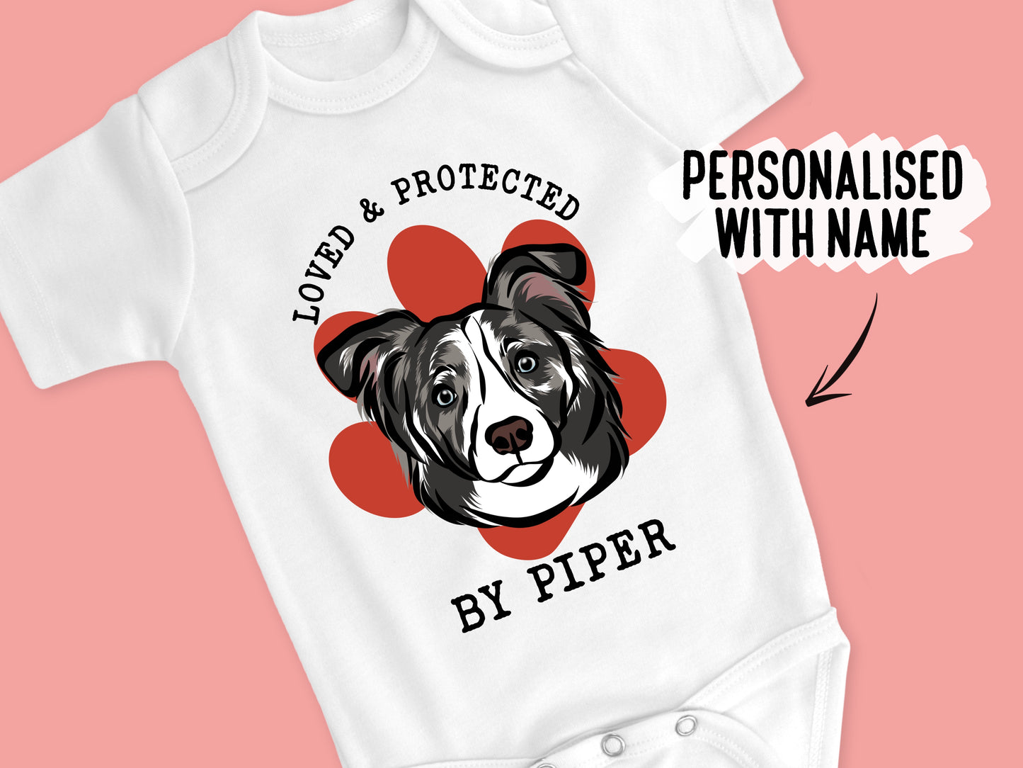 Border Collie Baby Onesie