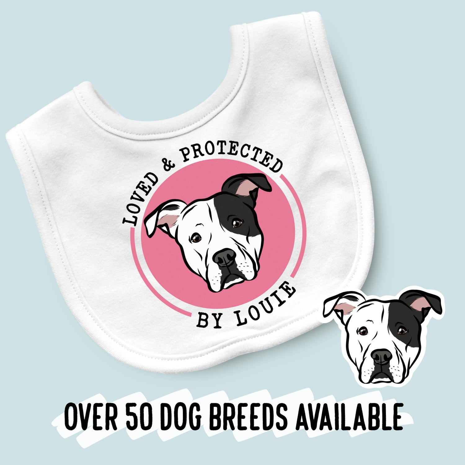 Dog Breed Baby Bibs