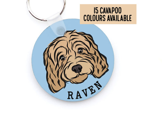 Cavapoo Face Keyring