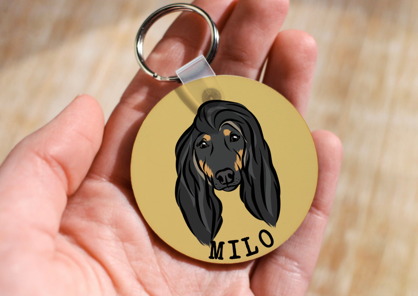 Afghan Hound Keyring