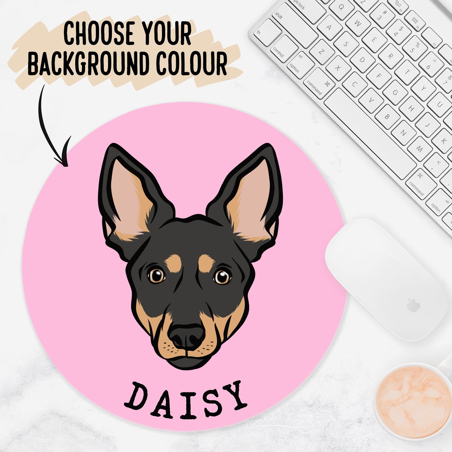 Australian Kelpie Face Mouse Mat