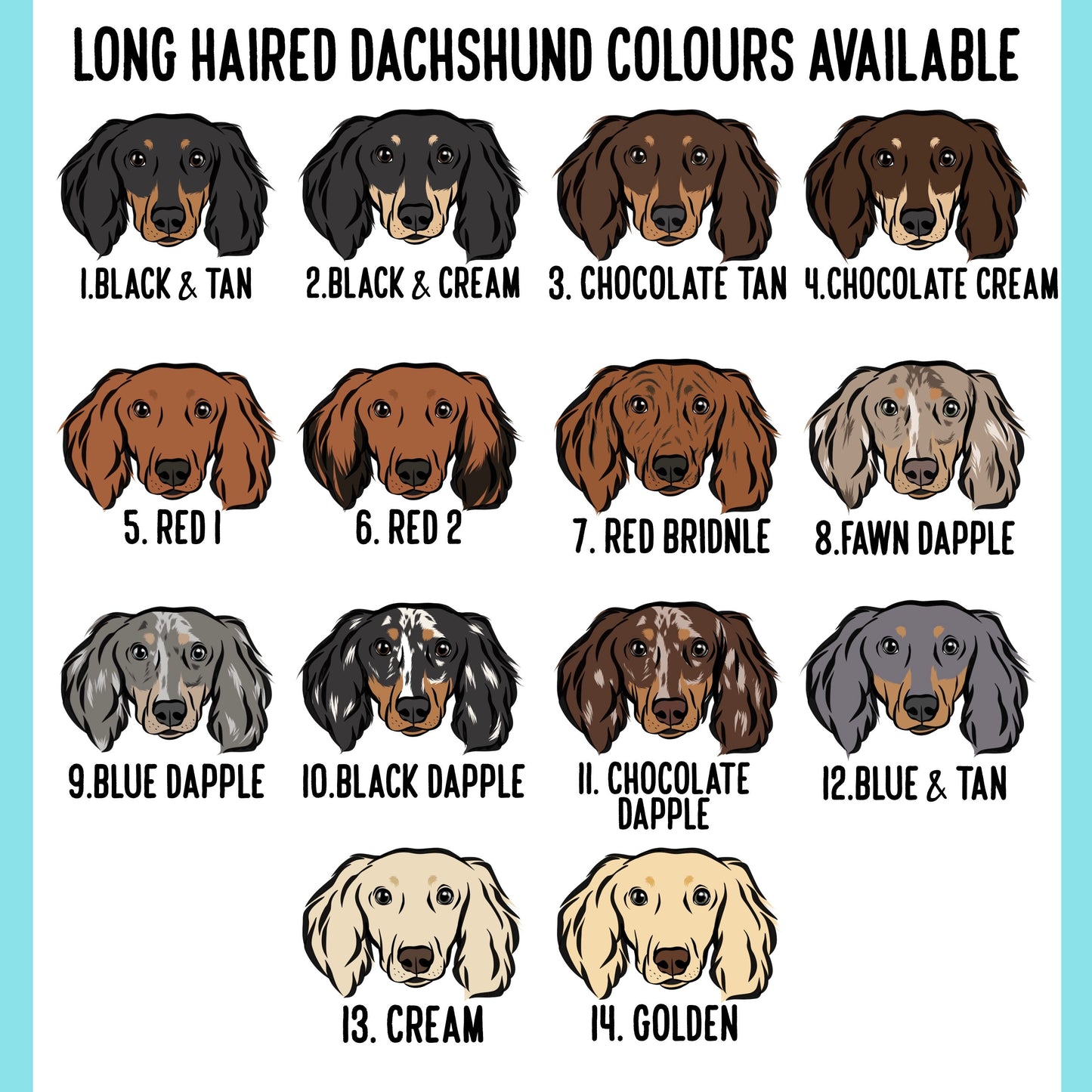 Long Haired Dachshund Mouse Mat/ Custom Your Own Long Haired Dachshund Mouse Pad/ Bespoke Long Haired Dachshund Mouse Pad/ Gift For Coworker