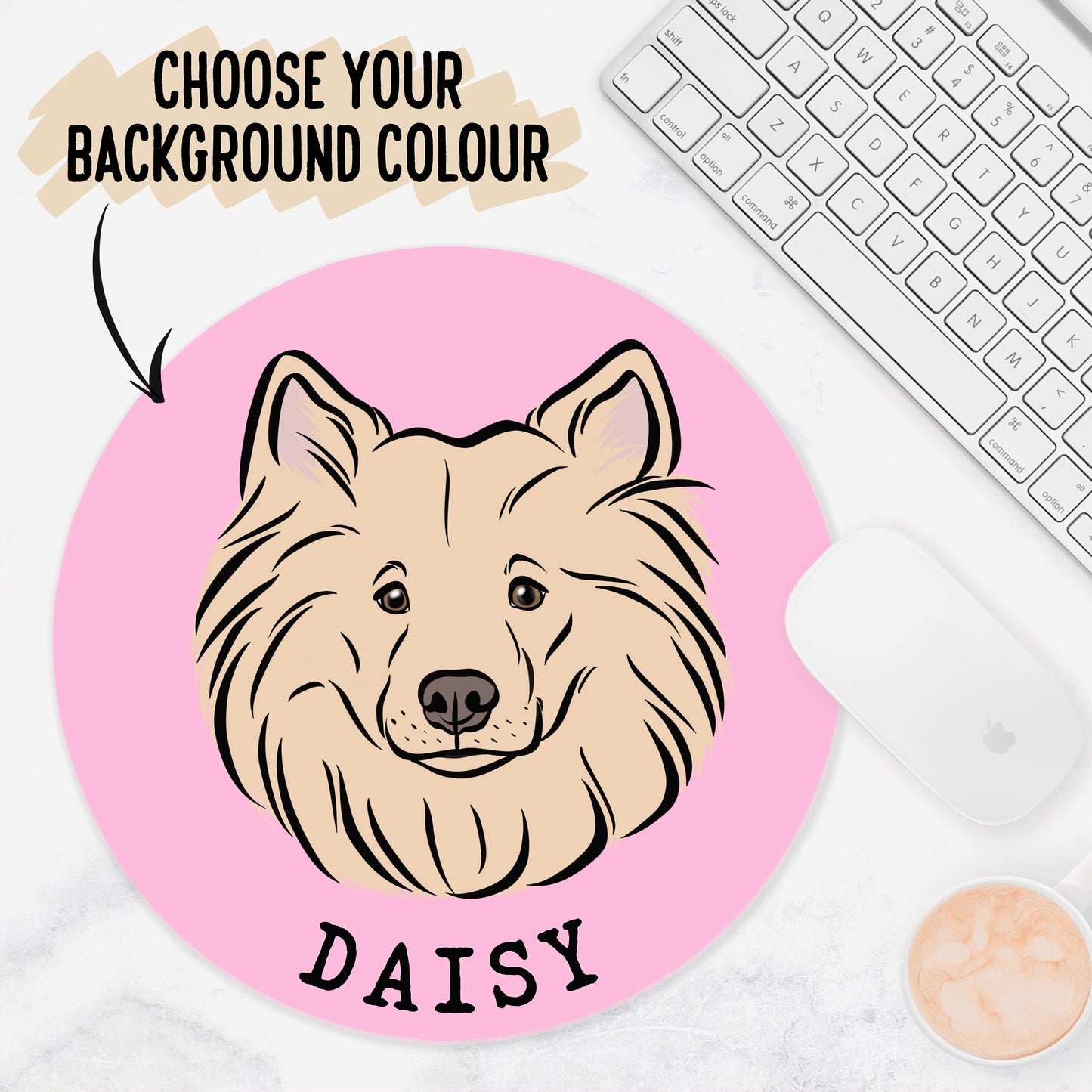 Personalised Samoyed Dog Mouse Mat