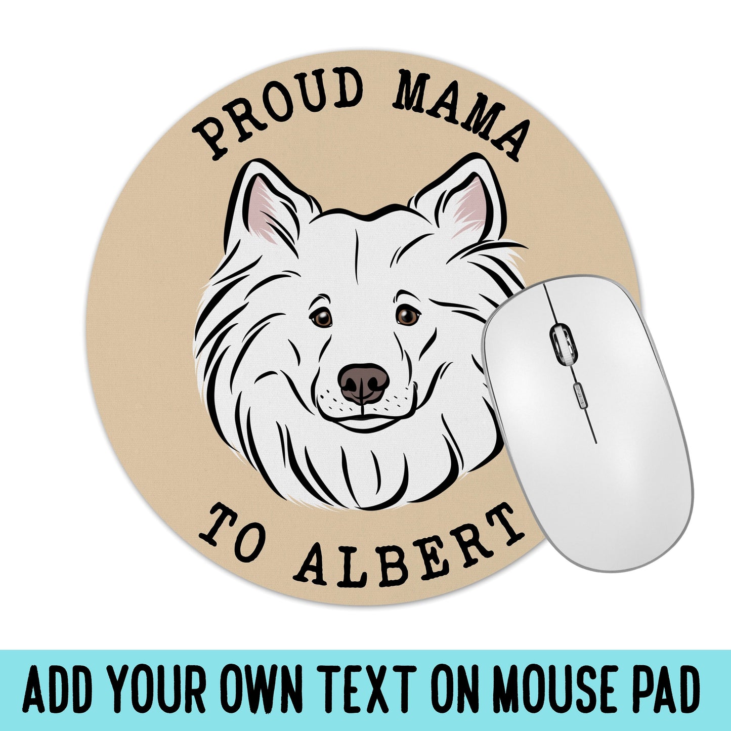 Personalised Samoyed Dog Mouse Mat
