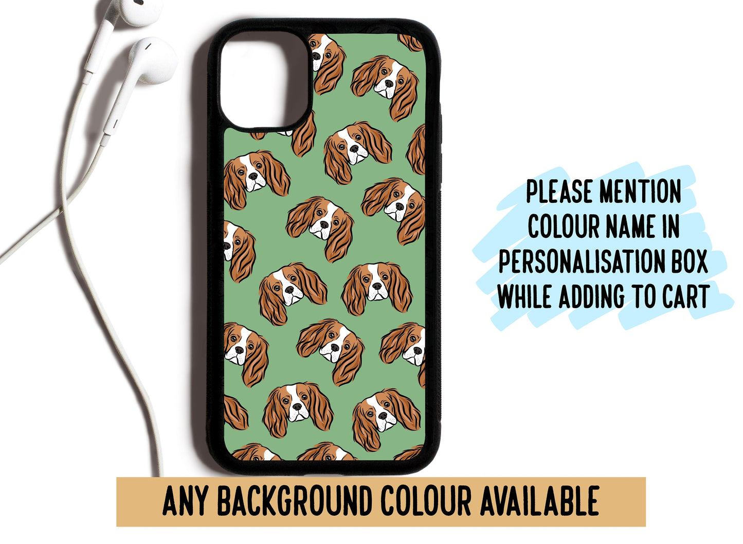 Cavalier King Charles Spaniel Face Phone Case