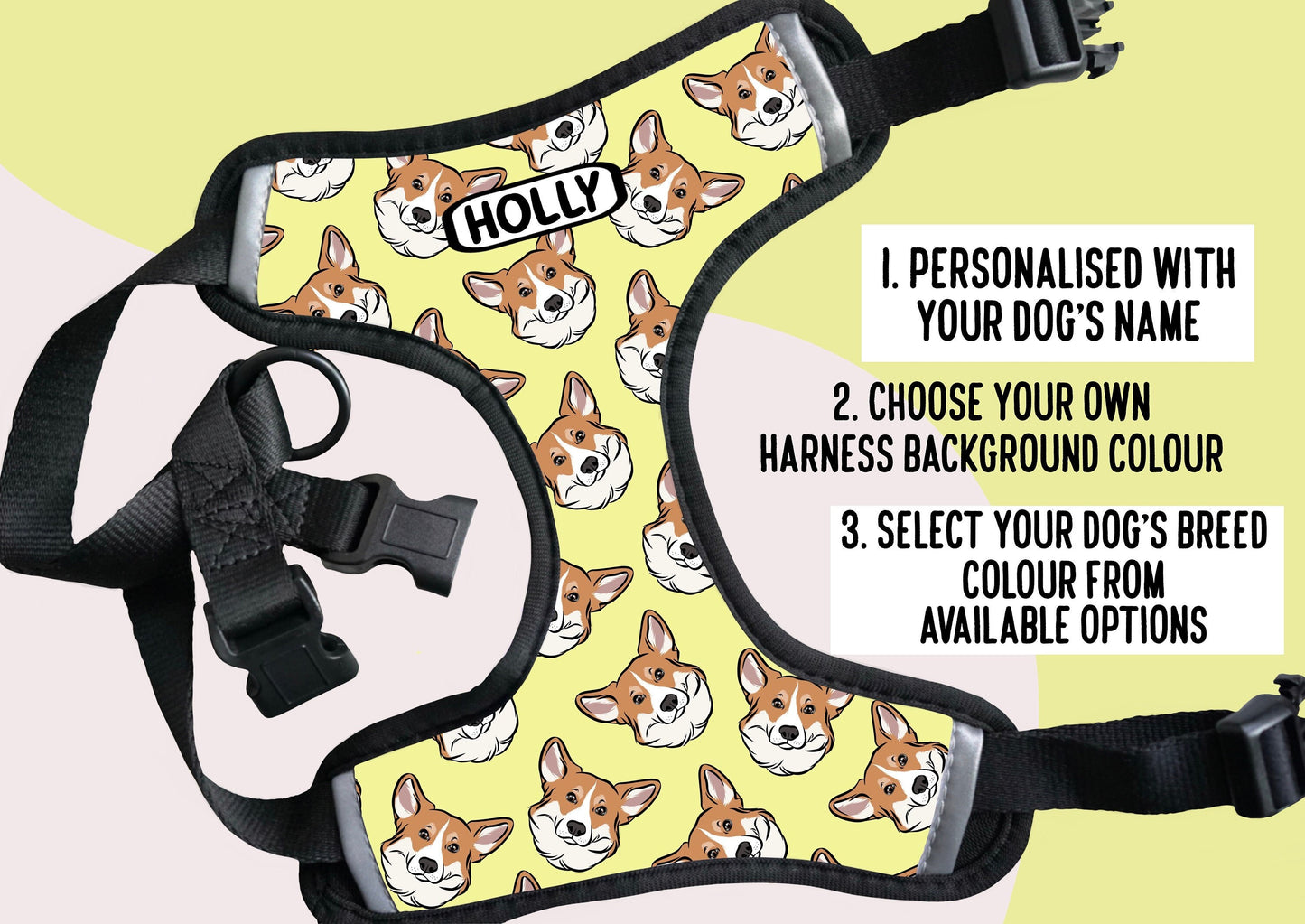 Personalised Corgi Harness