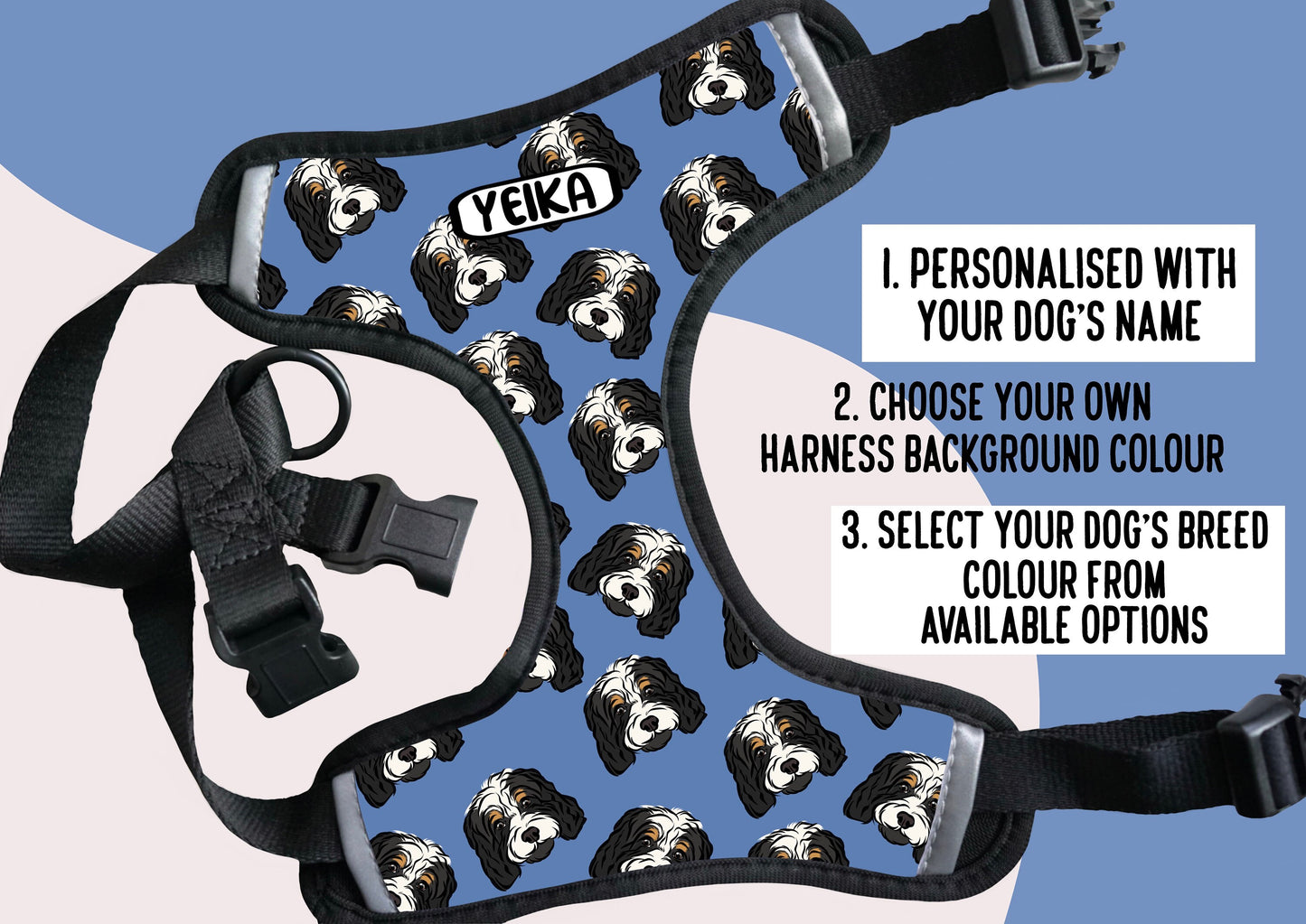 Personalised Cavapoo Harness