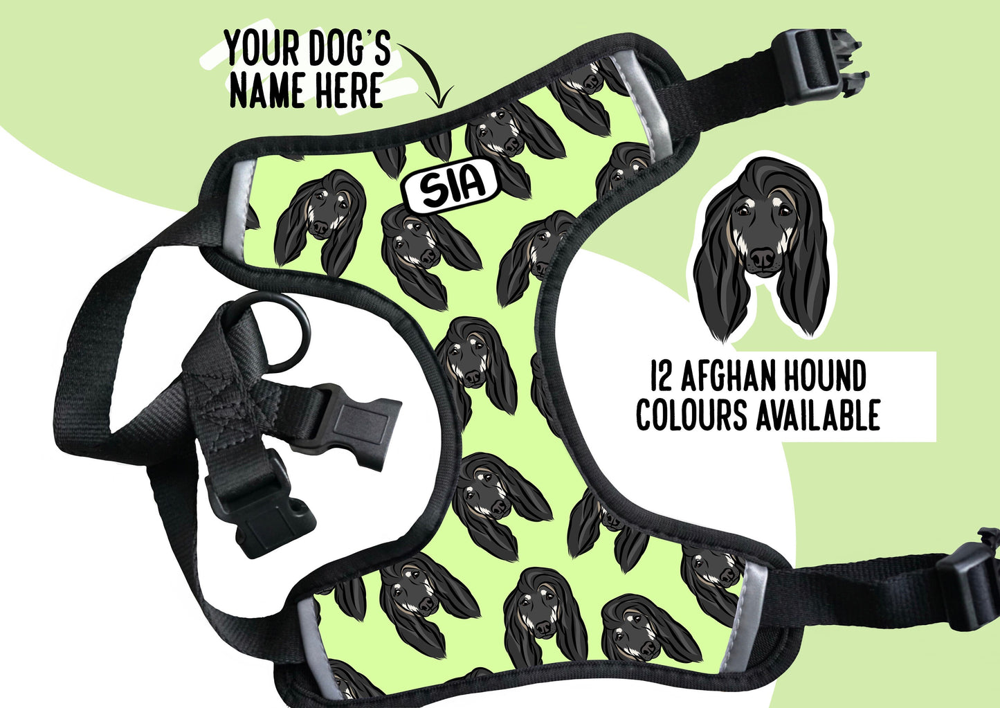 Afghan Hound Dog Harness