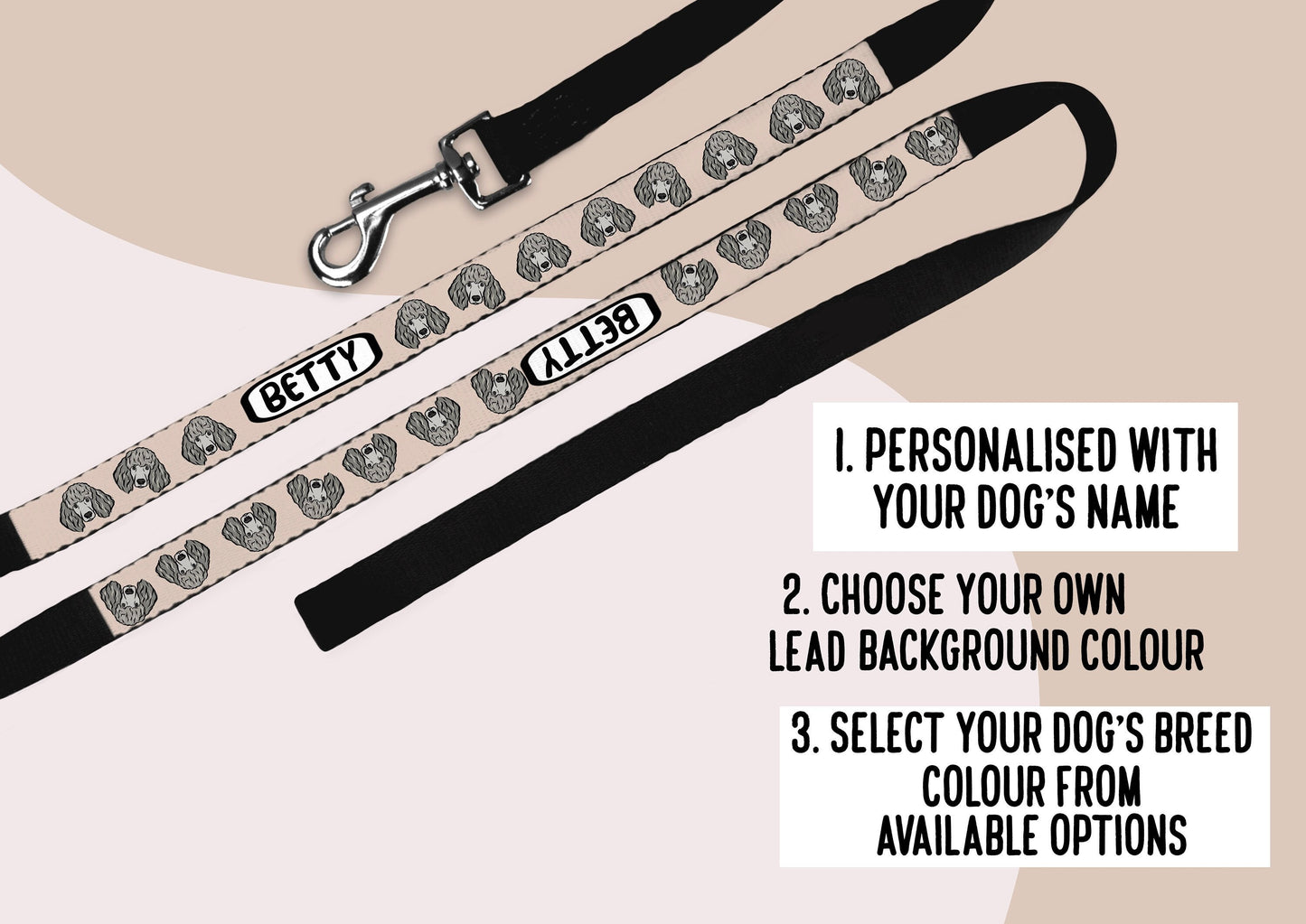 Poodle Face Dog Lead