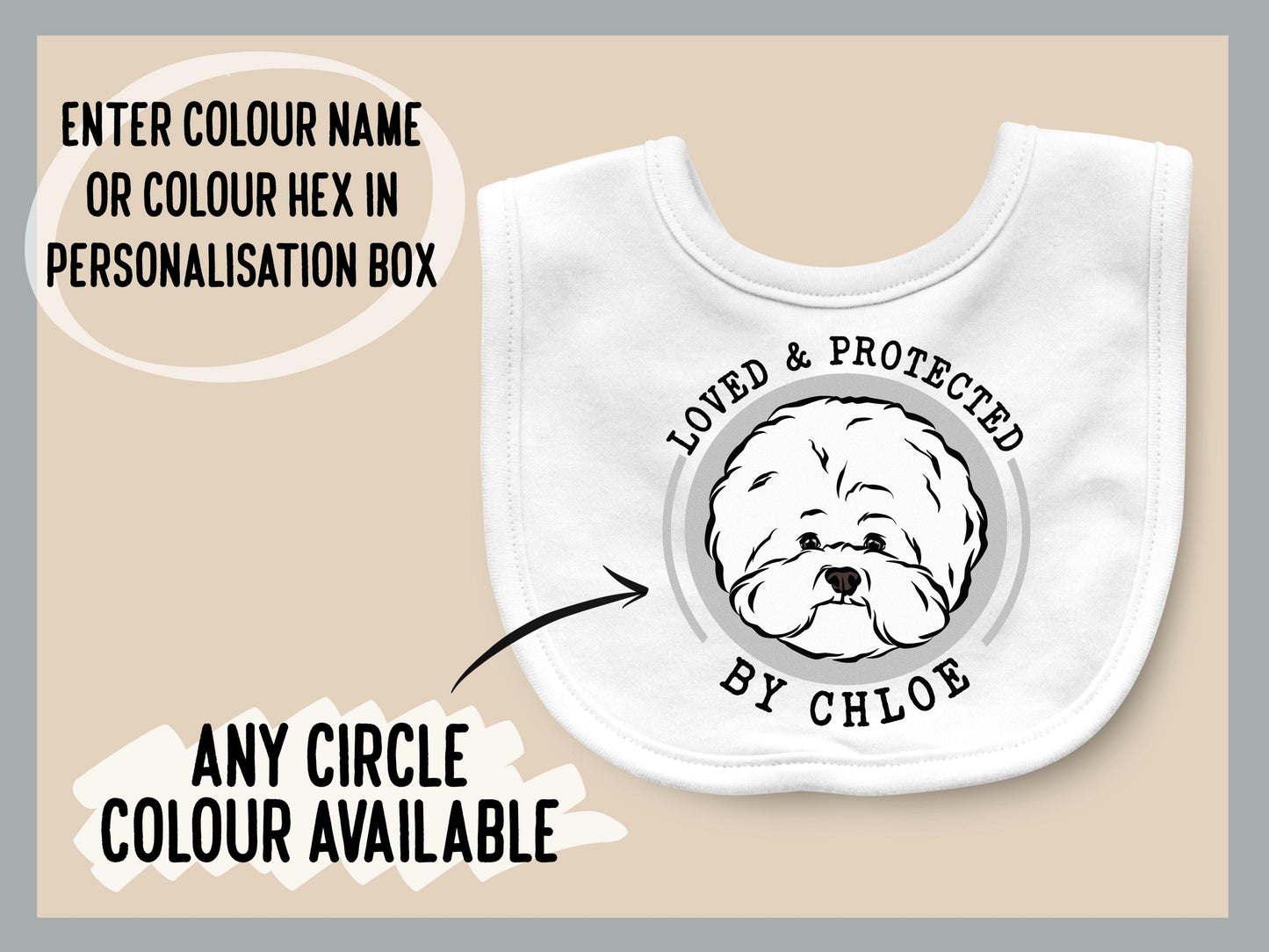 Bichon Frise Baby Bib