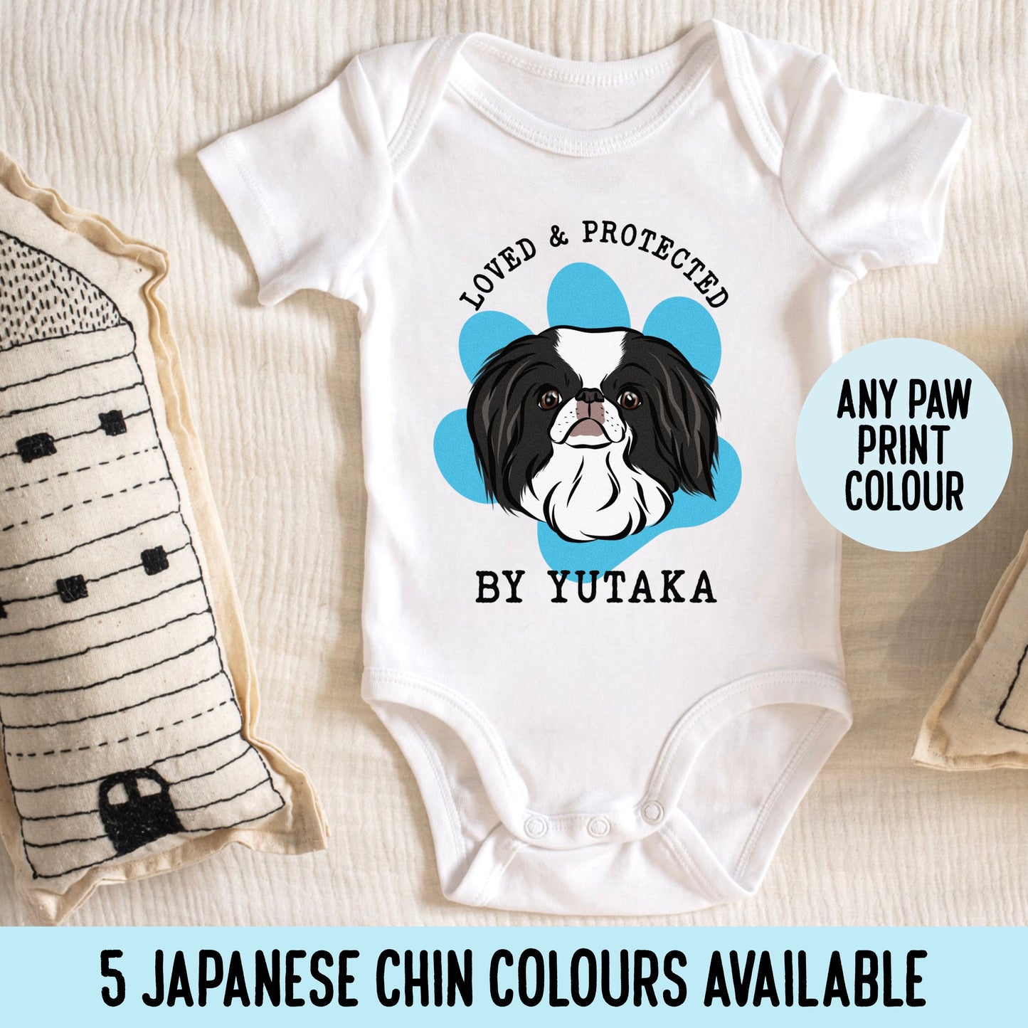 Japanese Chin Baby Sleepsuit