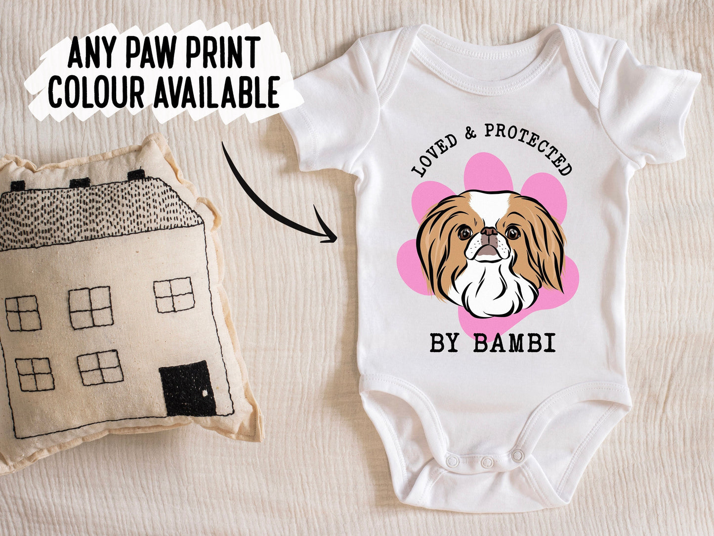 Japanese Chin Baby Sleepsuit