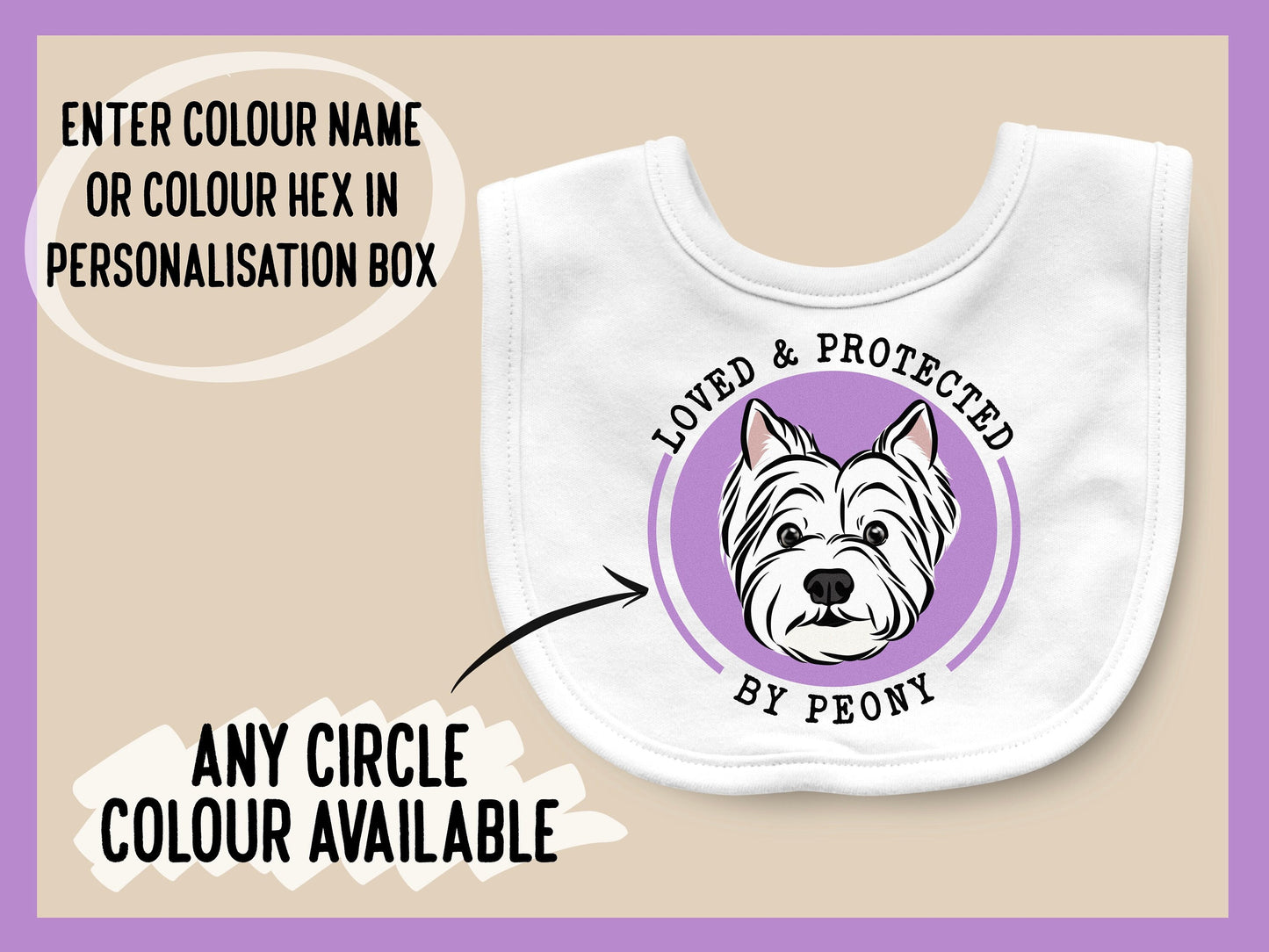 West Highland Terrier Baby Bib