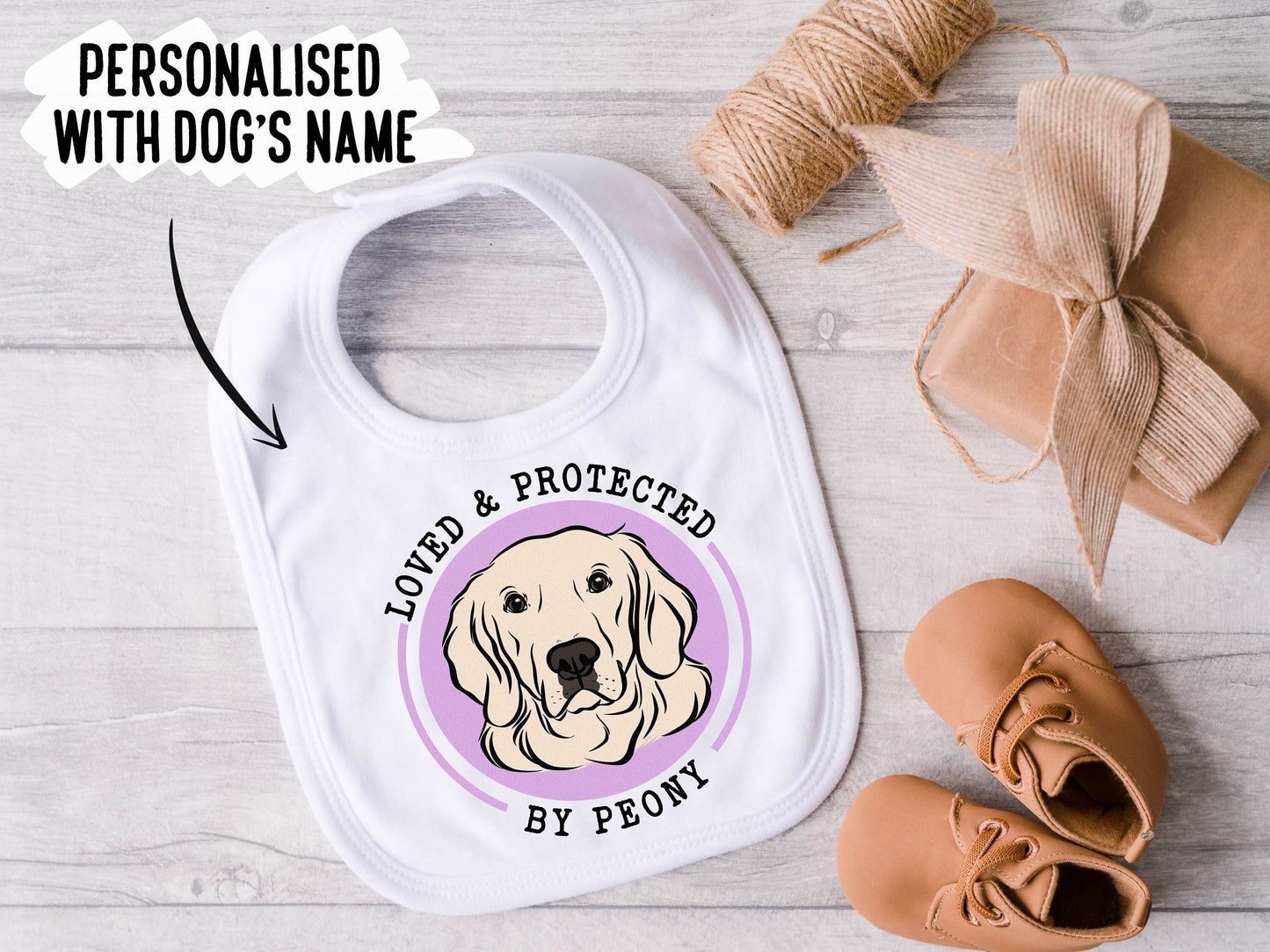 Golden Retriever Baby Bib