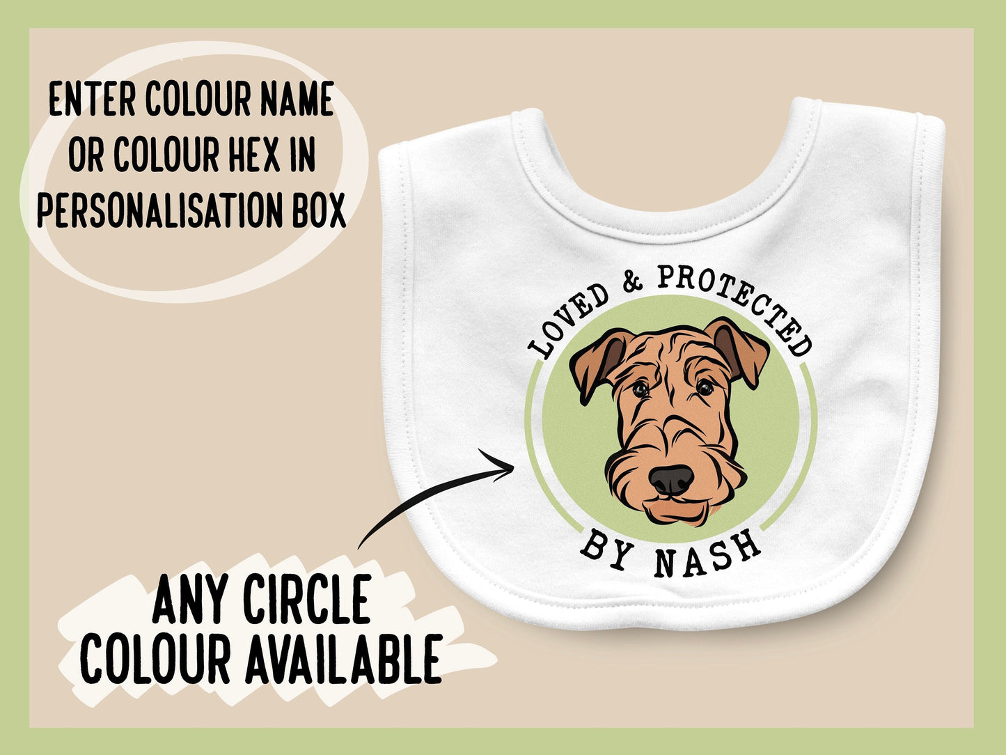 Airedale Terrier Baby Bib