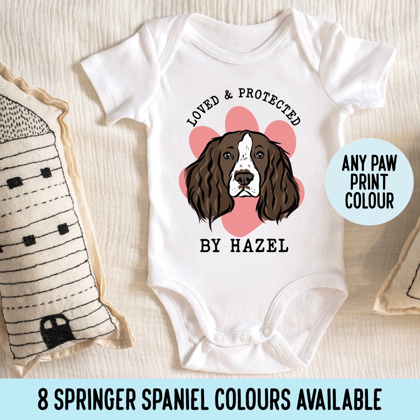 Springer Spaniel Baby Sleepsuit